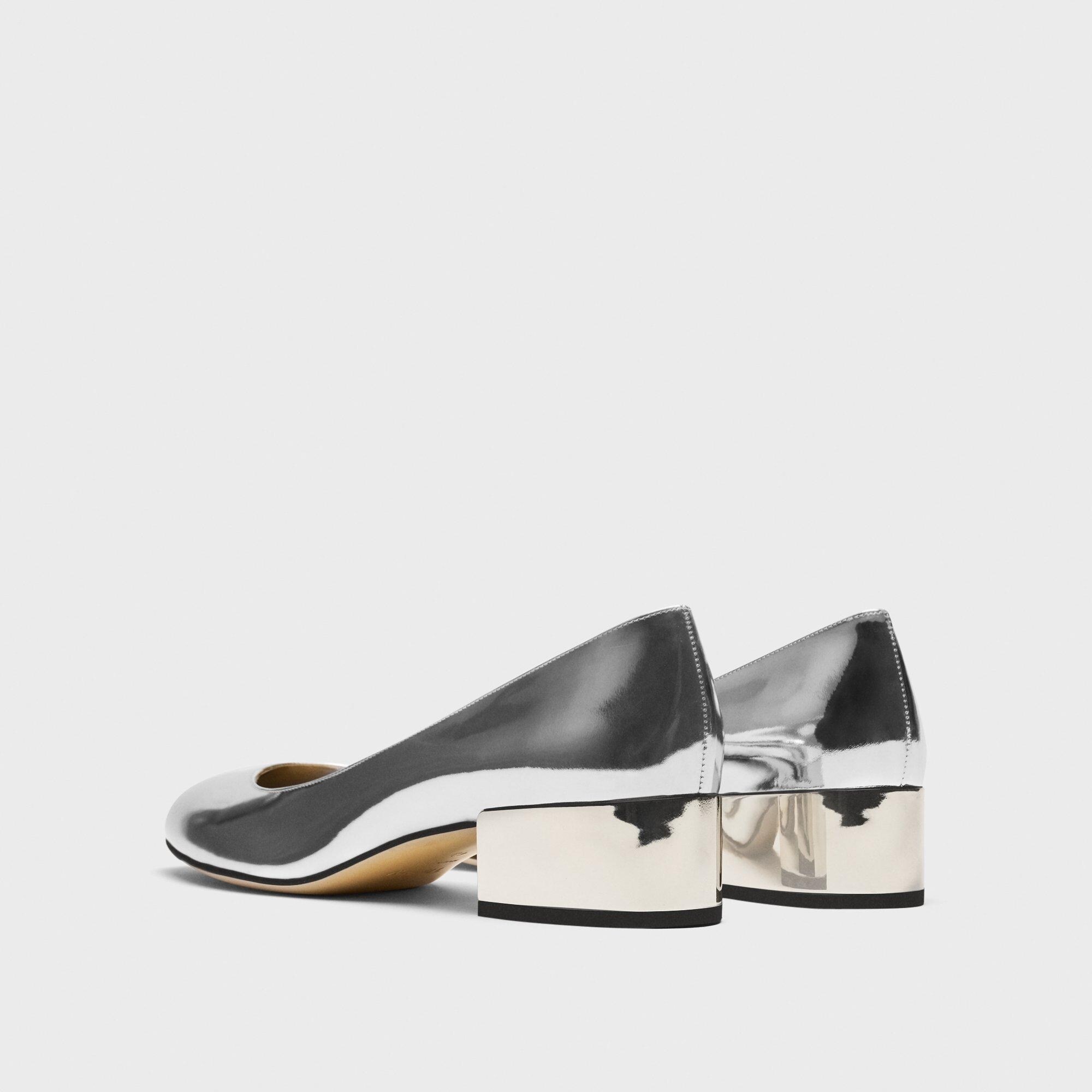 Ballet Pump in Metallic Leather - 4