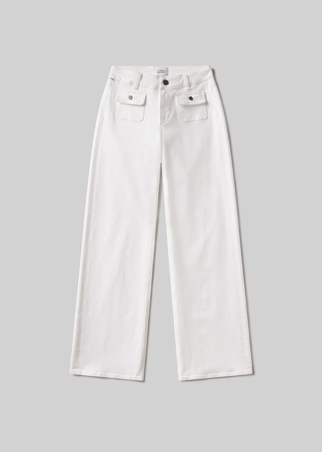 Nora Patch Pocket Trouser In Soft White - 1