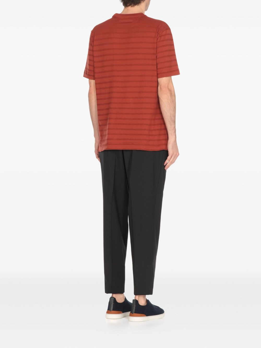 striped crew-neck T-shirt - 3