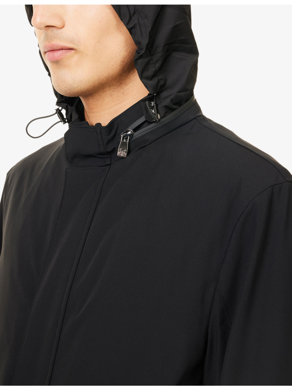 Concealed-Hood Detachable-Lining Waterproof Jacket - 5