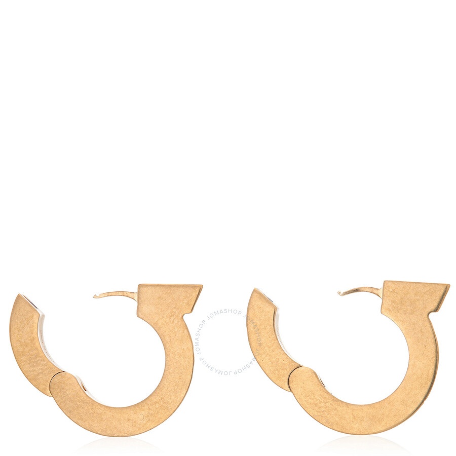 Ferragamo Gancini Logo-Engraved Earrings - 3