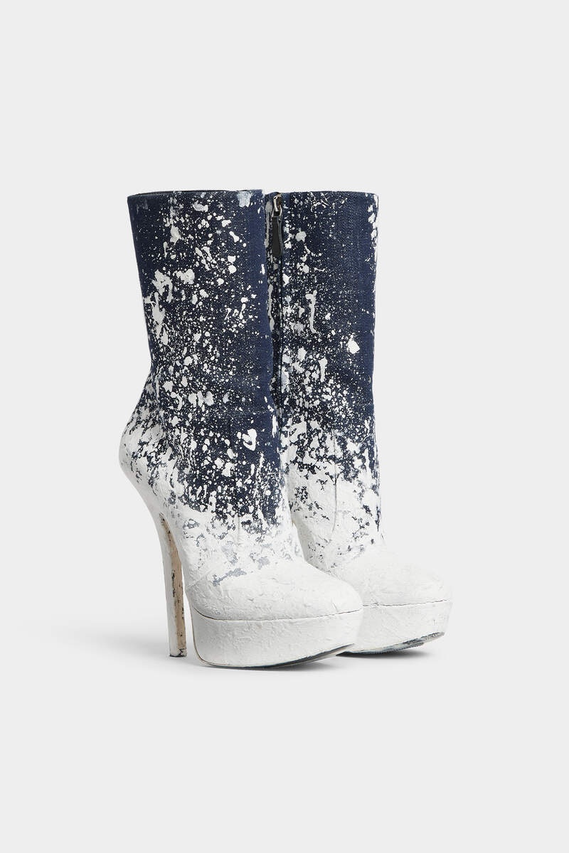 DEANDAY HEELED DENIM ANKLE BOOTS - 3