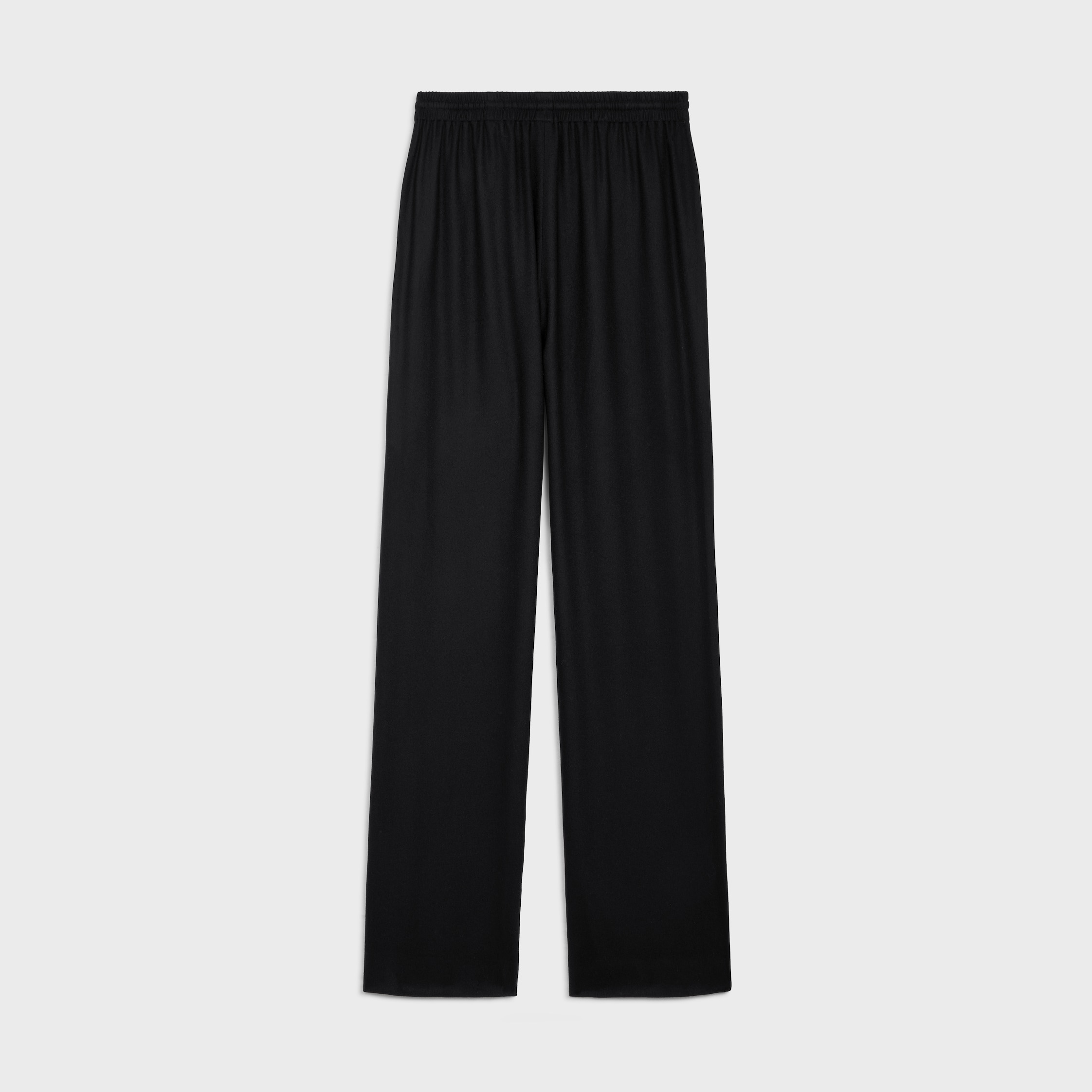 straight jogging pants in cashmere flannel - 2