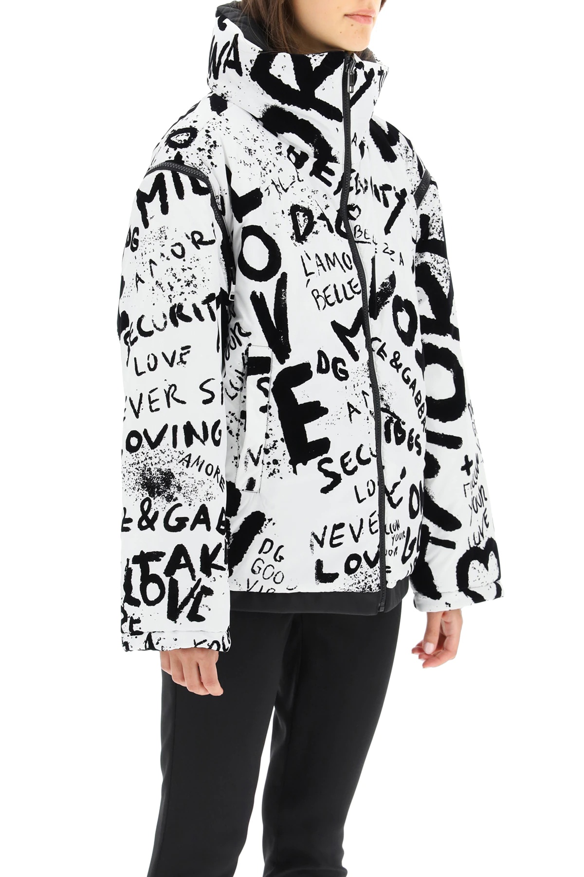 REVERSIBLE BOMBER JACKET WITH GRAFFITI LOGO - 3