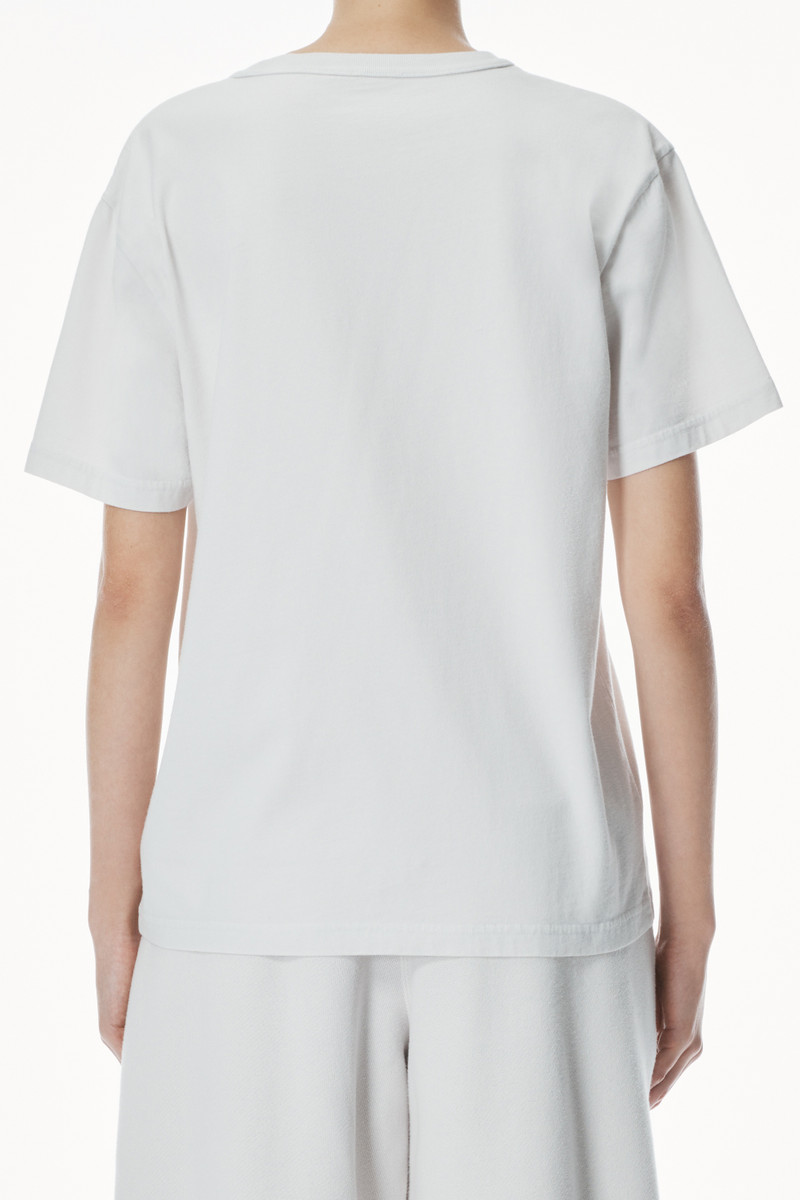 Alexander Wang Distressed Logo Cotton Tee outlook