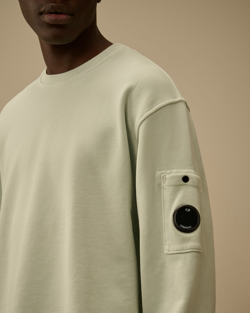 Cotton Diagonal Fleece Resist Dyed Crewneck Lens Sweatshirt 5
