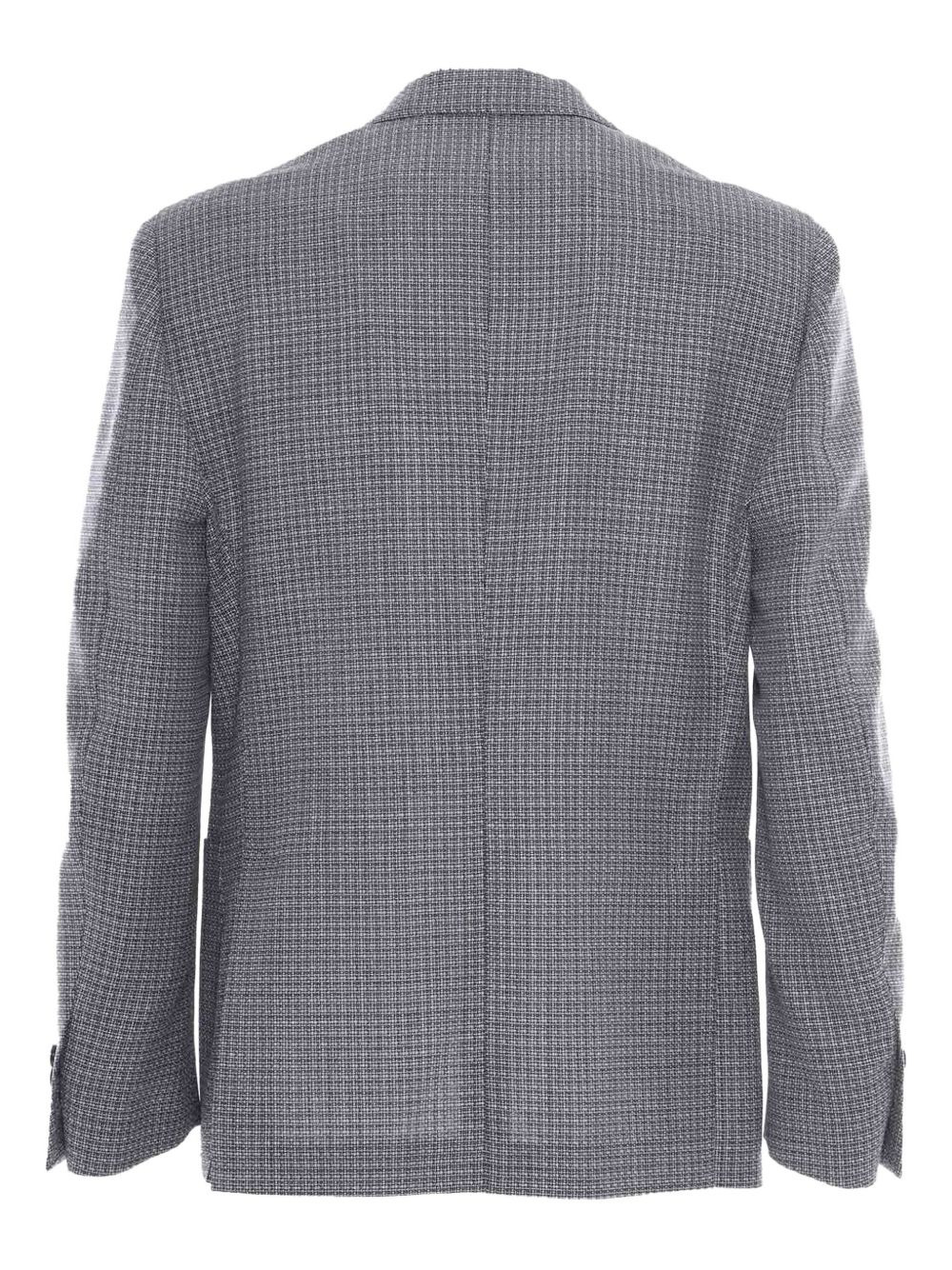 micro-check single-breasted blazer - 2