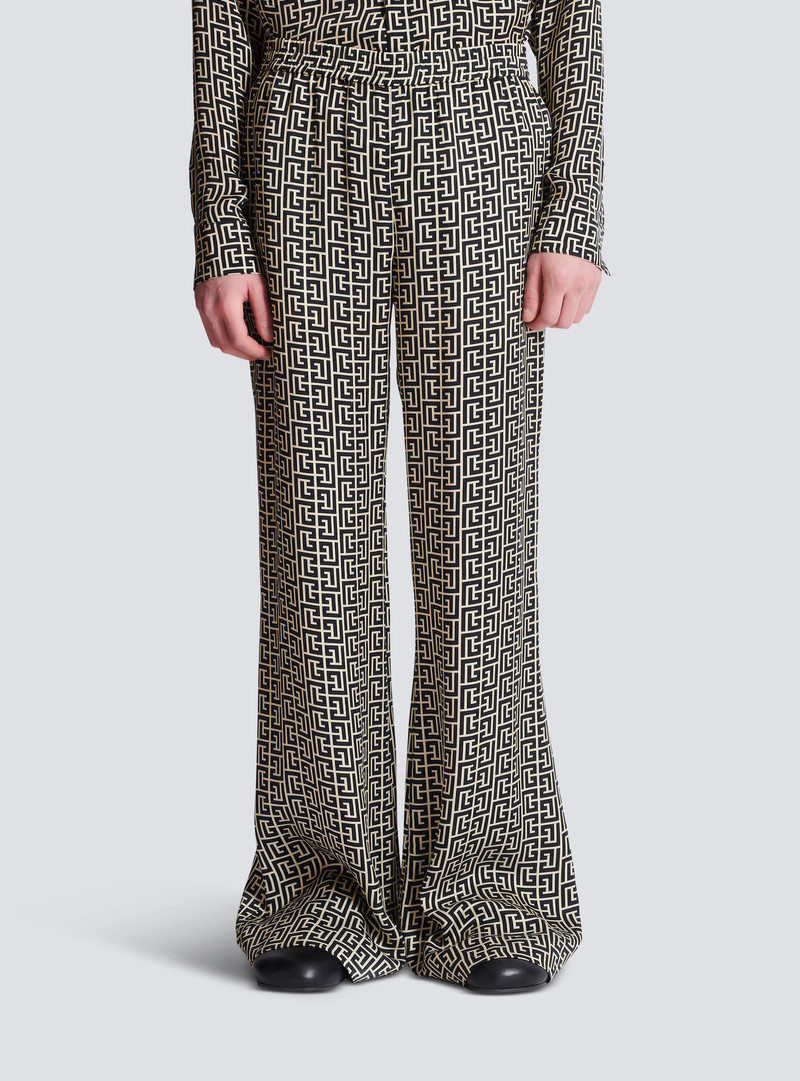 Monogrammed flowing trousers 5