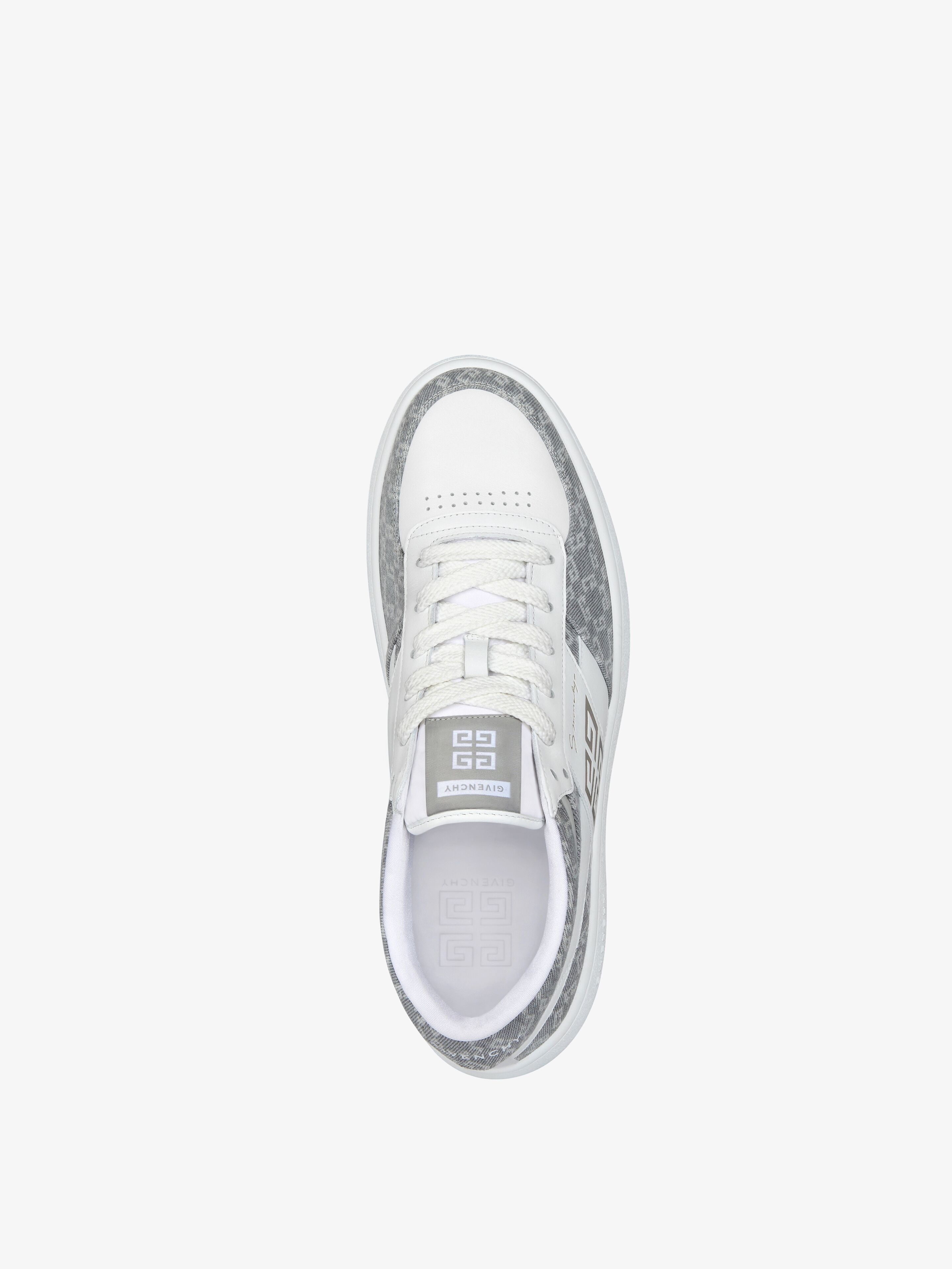 G MOVE SNEAKERS IN MIXED LEATHERS AND DENIM MONOGRAM 72 - 4