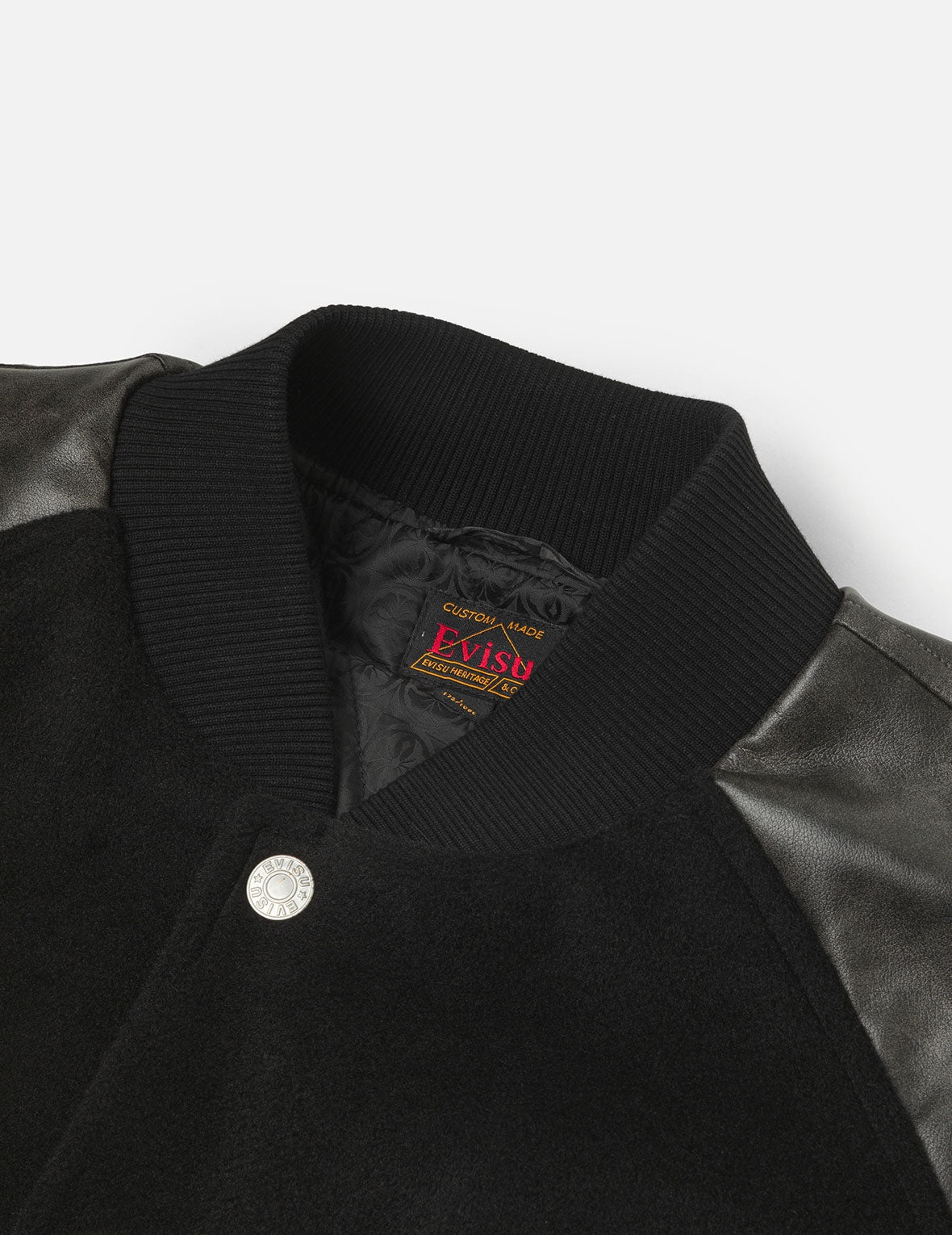 Ebisu and Seagull Embroidery Relax Fit Padded Varsity Jacket - 6