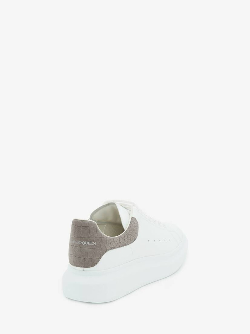 Alexander McQueen Oversized Sneaker in Lead/ivory outlook