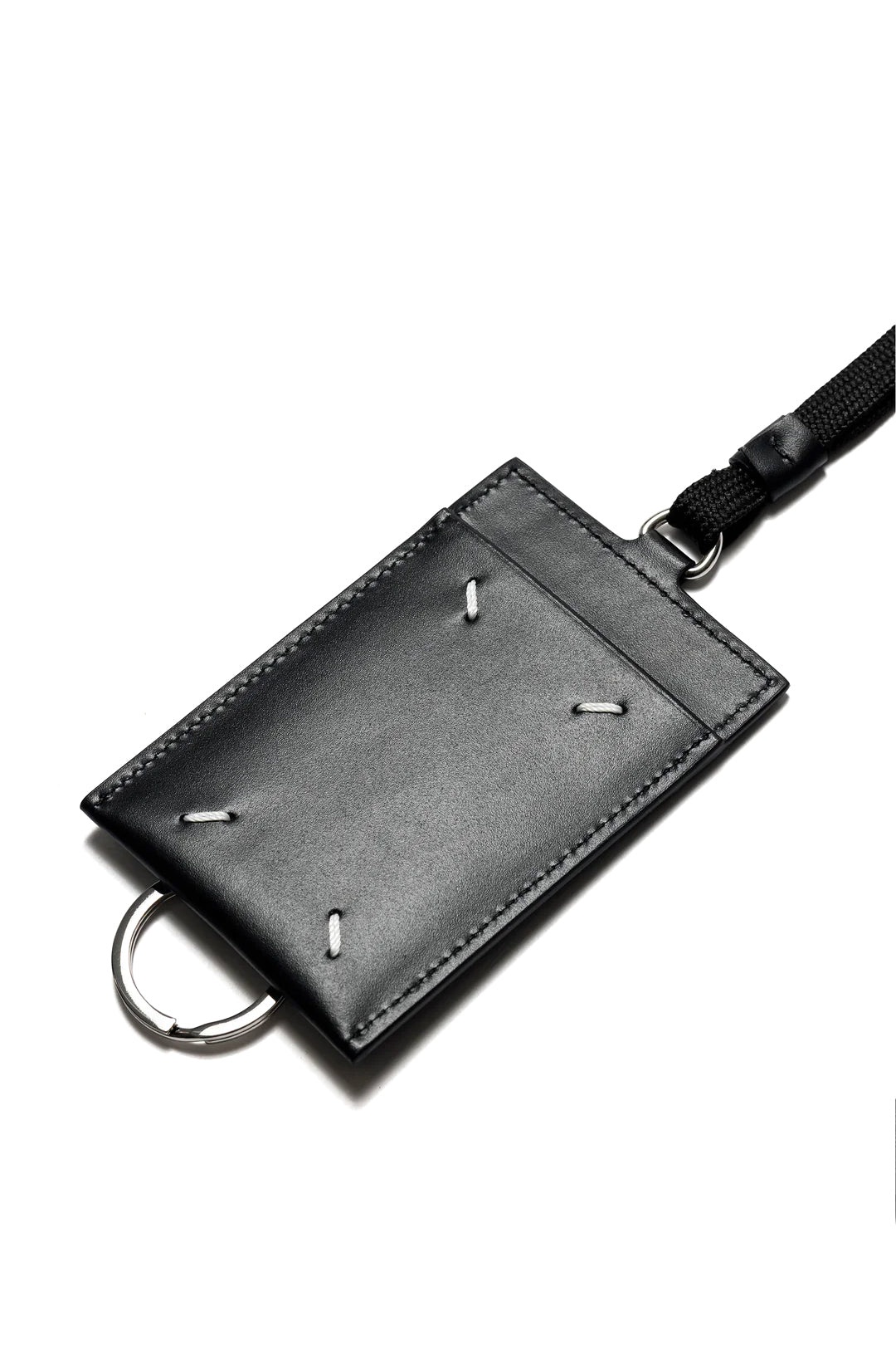 CARD HOLDER WITH KEYRING AND LACE / BLK - 4