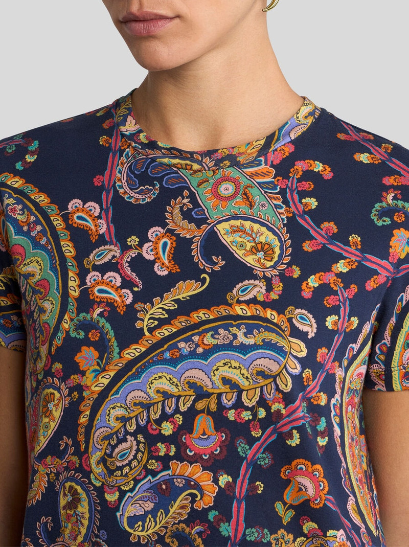 Etro COTTON T-SHIRT WITH FLORAL PAISLEY AND MEDALLION MOTIF outlook