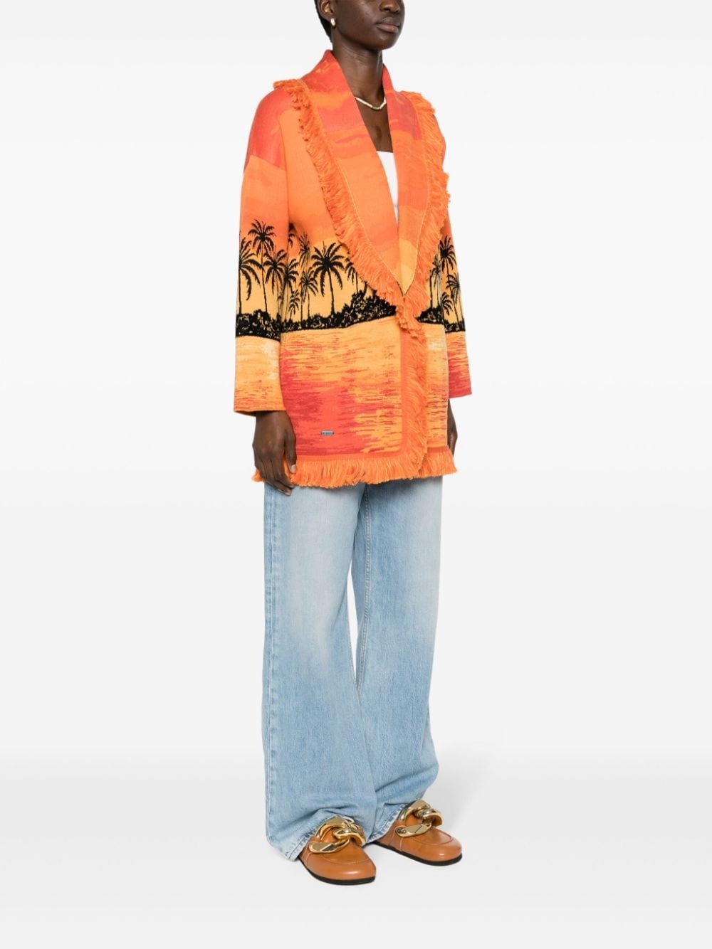 Keralda sunset-print cardigan - 3
