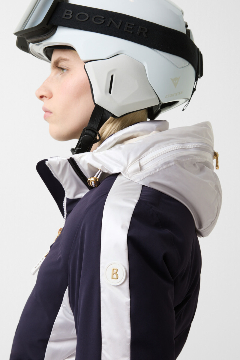 Kira quilted jacket in Navy blue/white 6