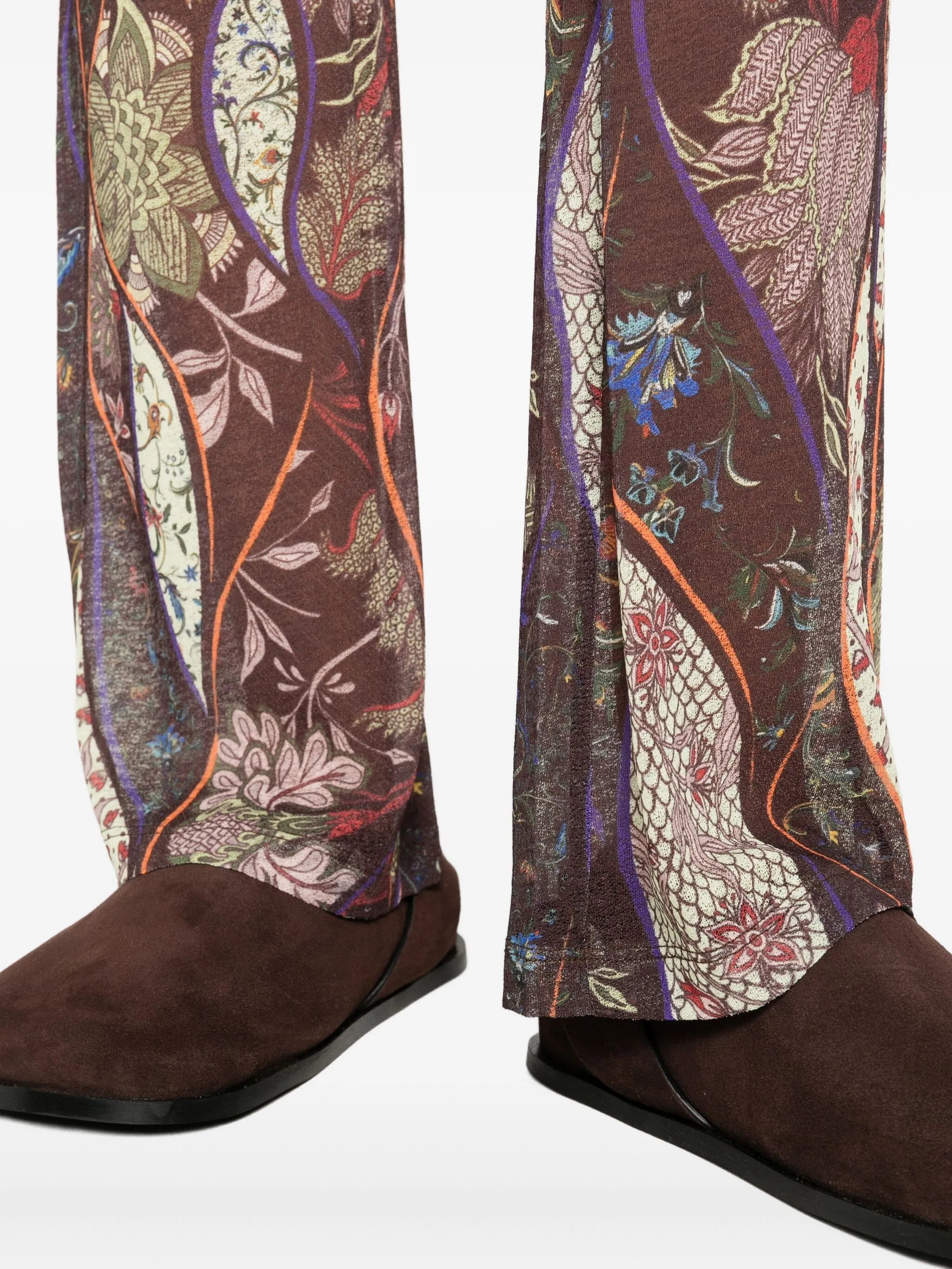 Siedres Floral-pattern Flared Trousers - 4