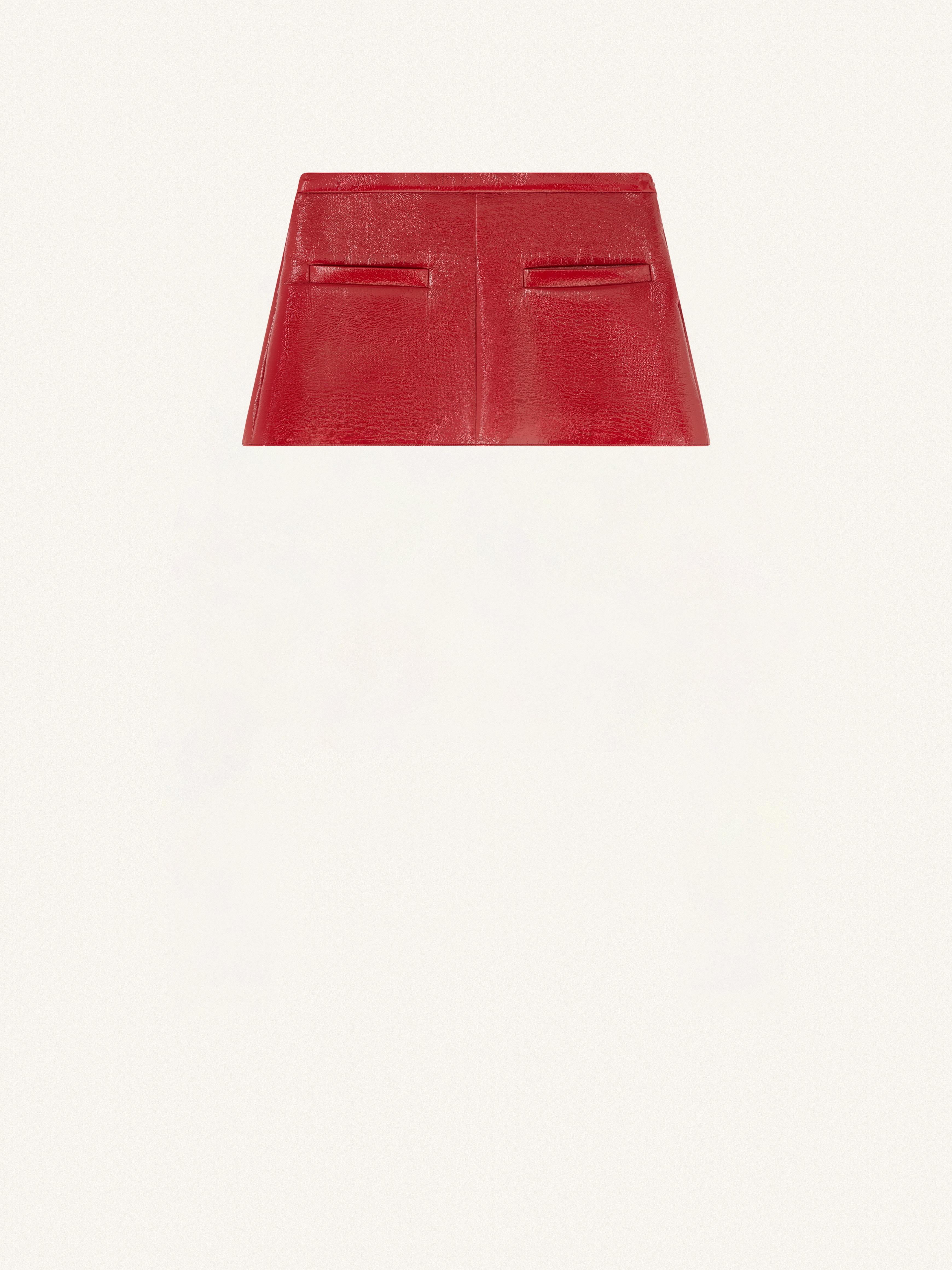 HERITAGE A-LINE VINYL MINI SKIRT - 1