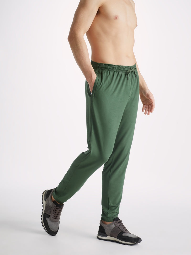 Men's Track Pants Basel Micro Modal Stretch Hunter Green 3