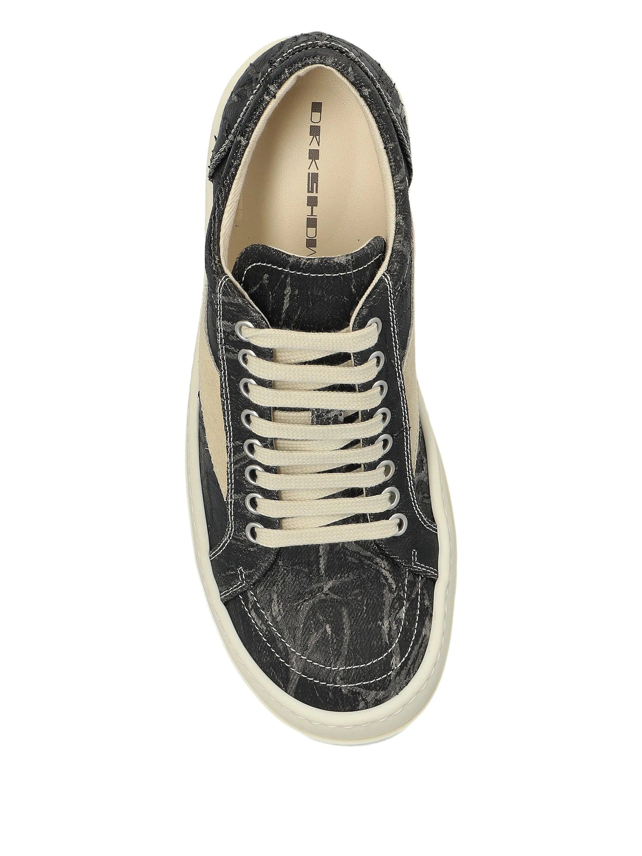 Rick Owens Drkshdw Vintage Sneaks Panelled Lace-up Sneakers - 3