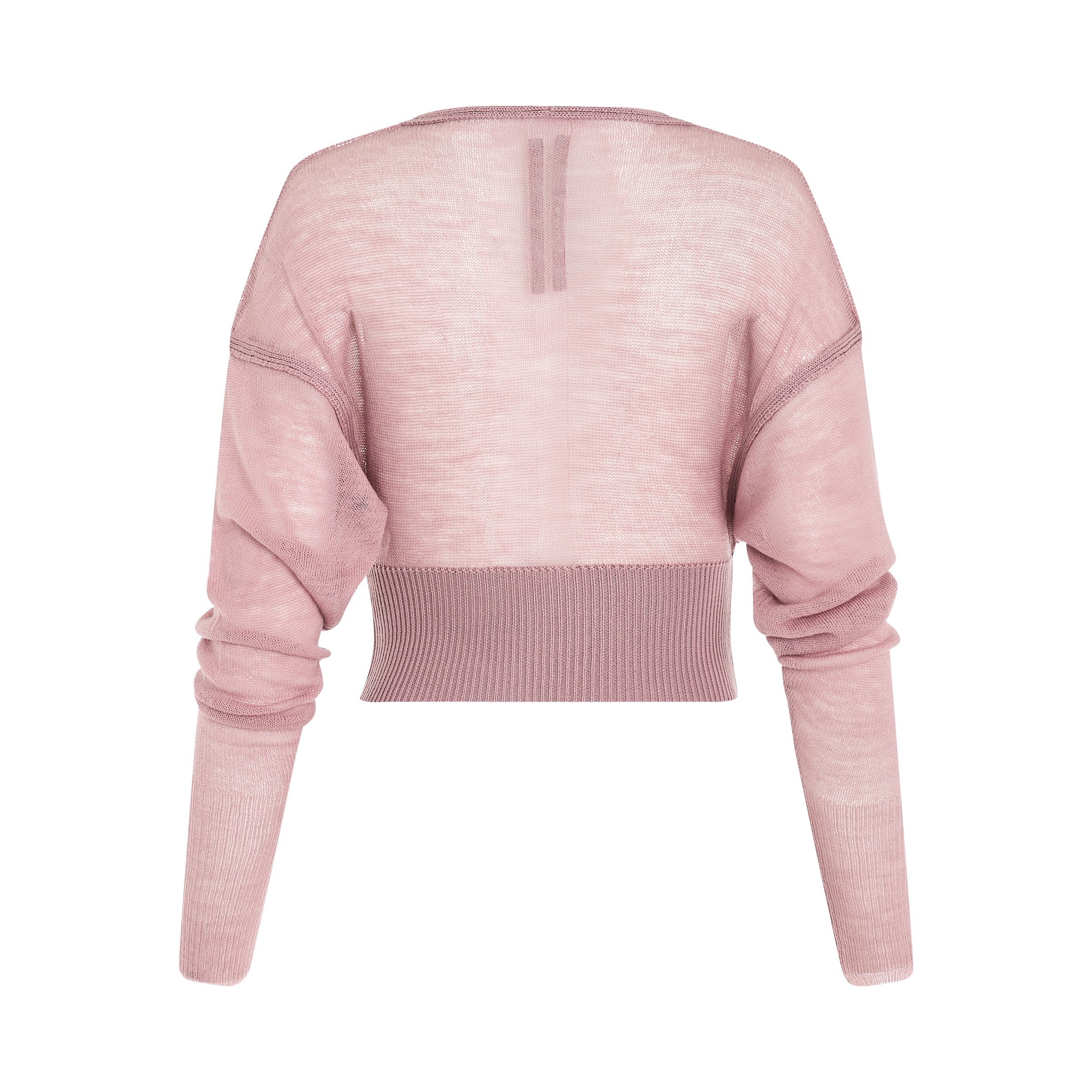 Long Sleeve V Knit Sweater in Dusty Pink - 4