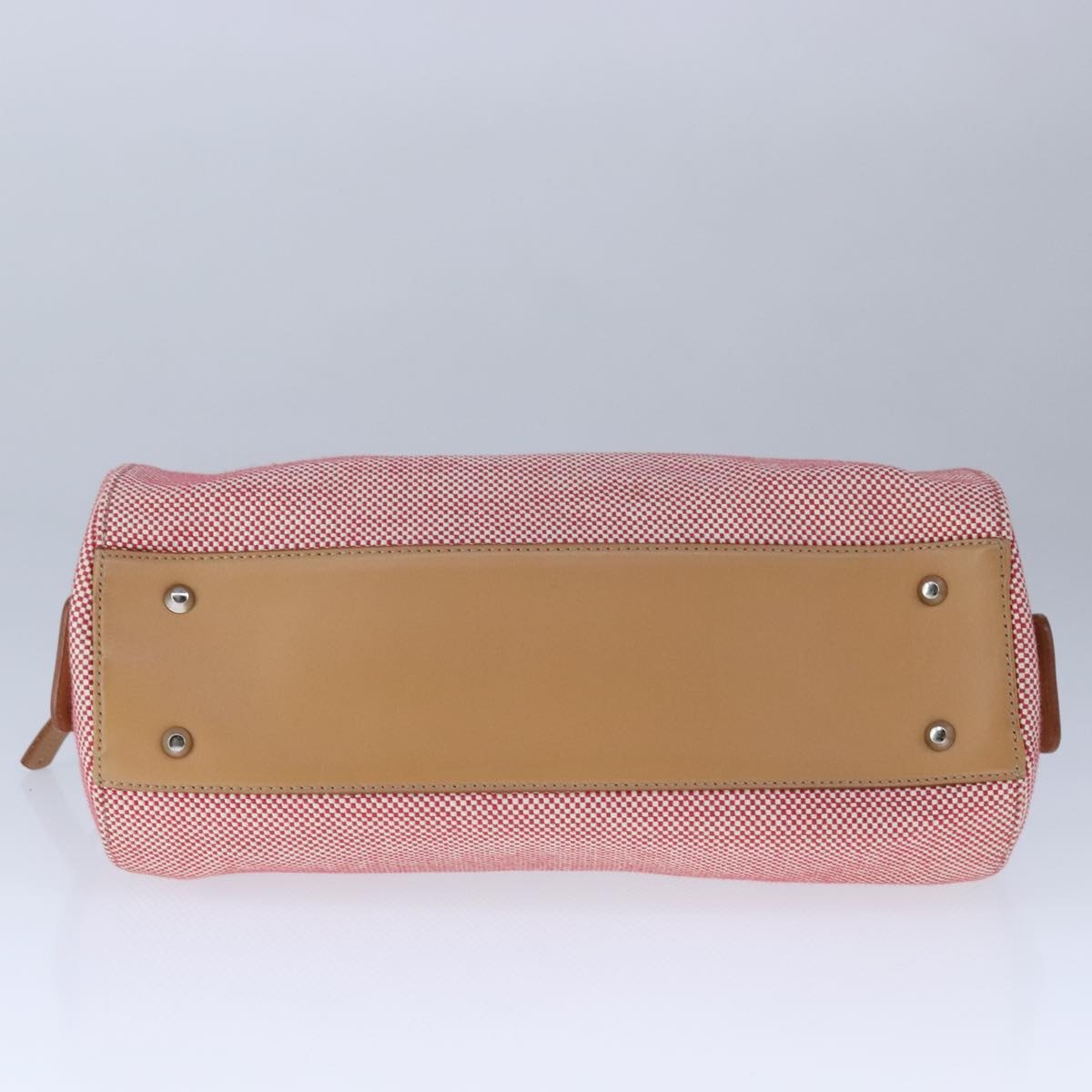 Burberry Hand Bag Canvas Red - 5