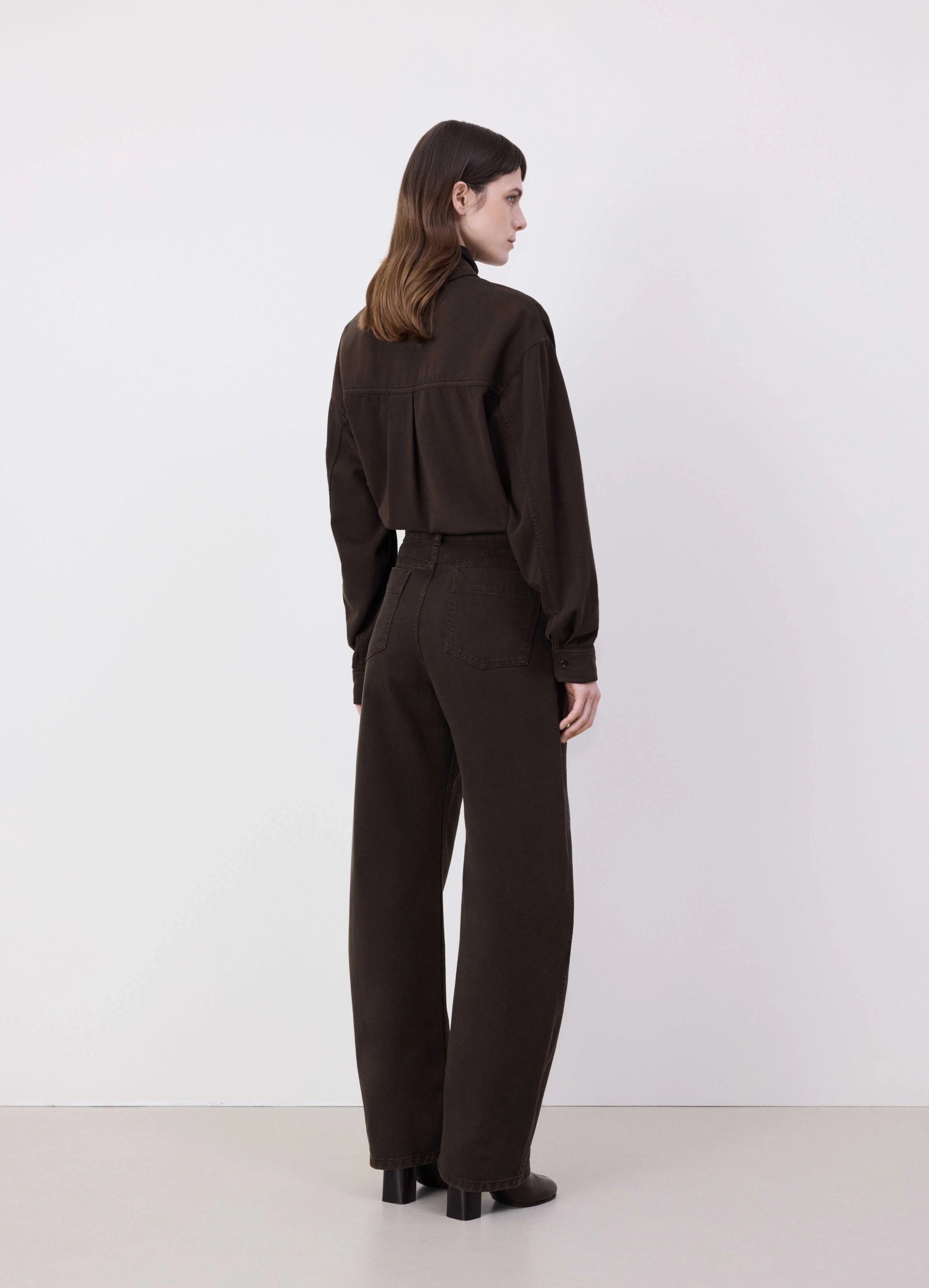 HIGH WAISTED CURVED PANTS - 3