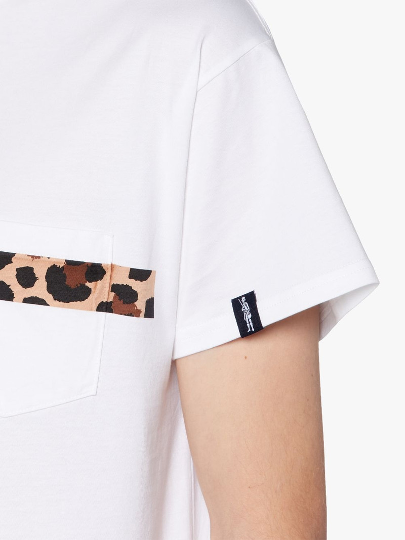 WHITE X LEOPARD COTTON T-SHIRT | GJM-206 6