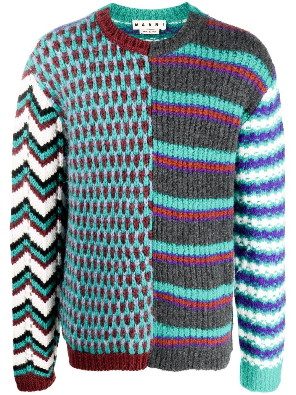 mixed-pattern jumper - 1