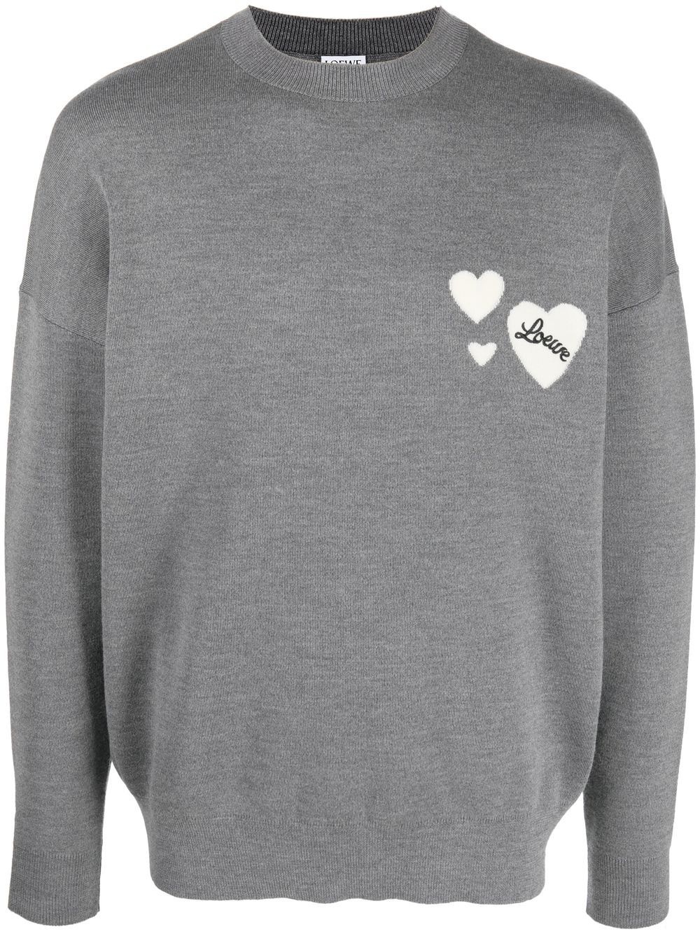 embroidered-logo crew-neck jumper - 1