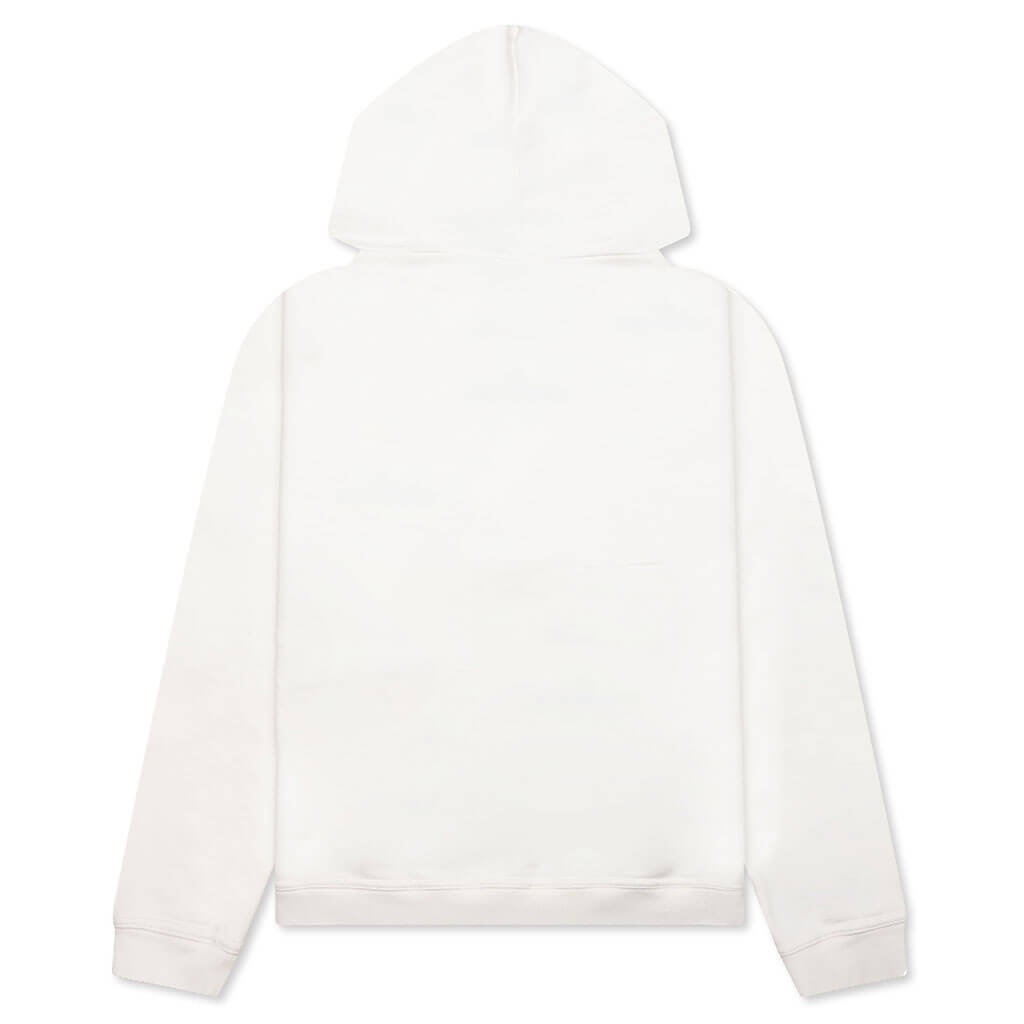 UPSIDE DOWN LOGO HOODIE - OFF WHITE/BLACK EMBROIDERY - 2