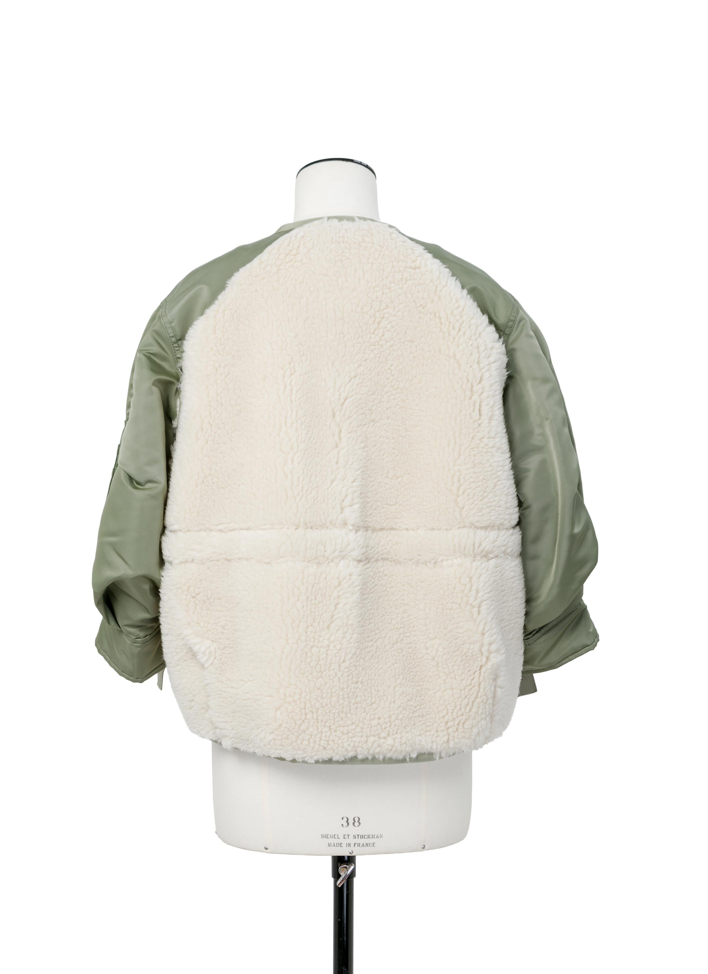 Faux Shearling x Nylon Twill Blouson - 4