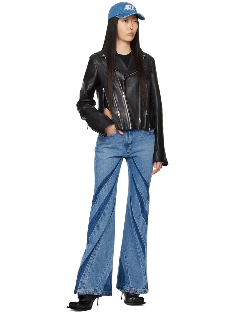 Dion Lee Blue Darted Jeans outlook