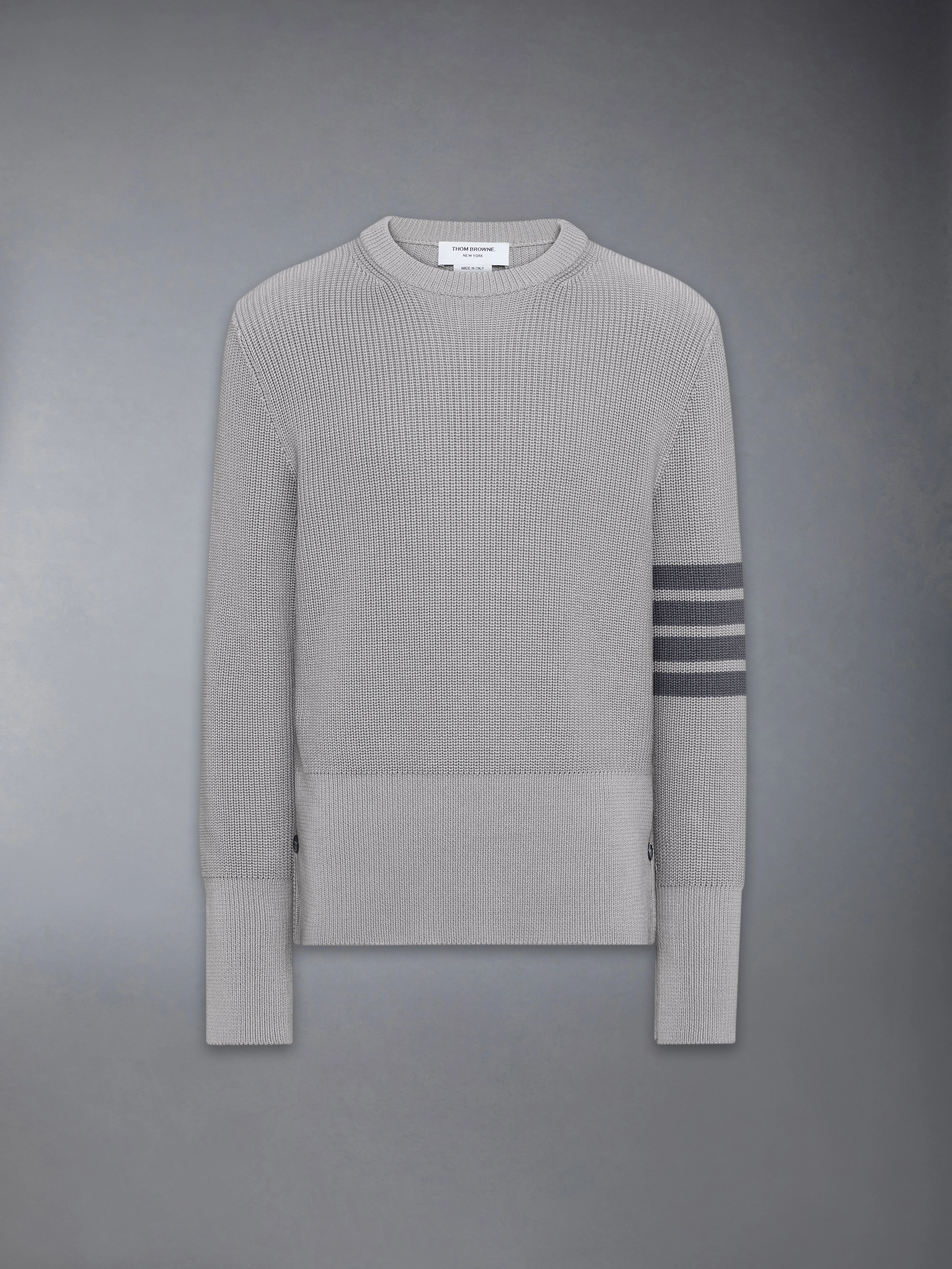 COTTON CARDIGAN STITCH 4-BAR PULLOVER - 1