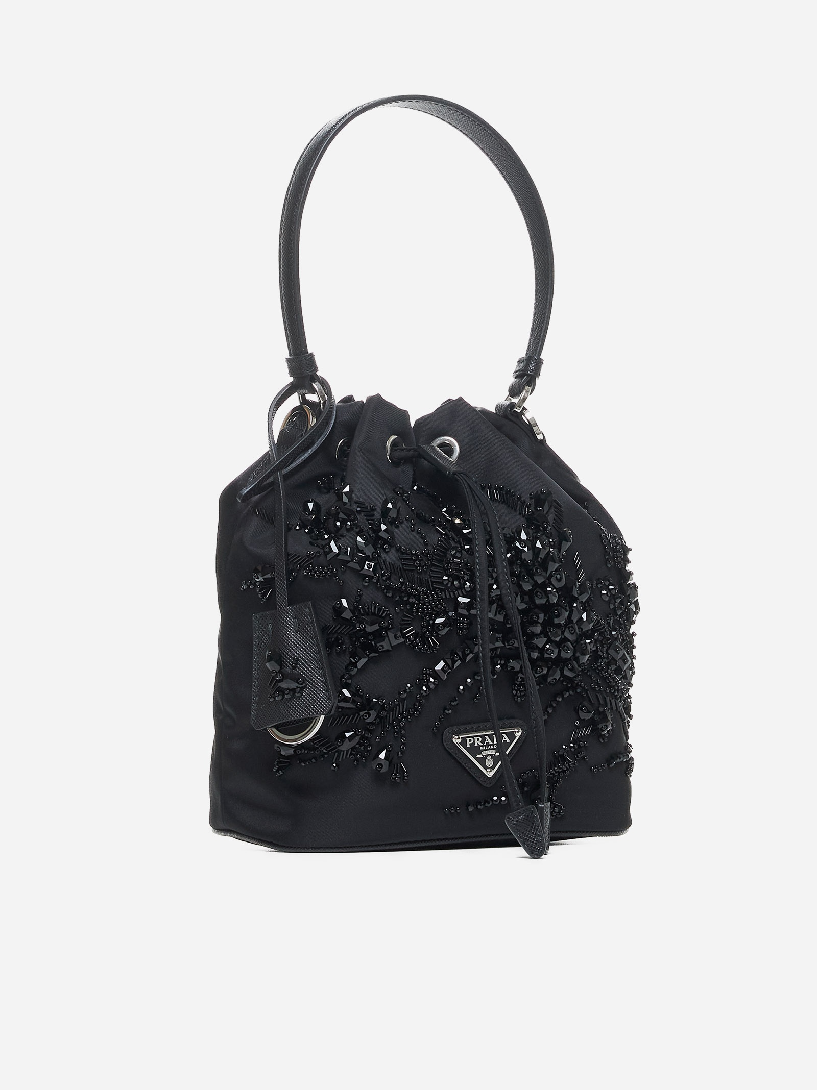 Crystals Re-nylon mini bucket bag - 3