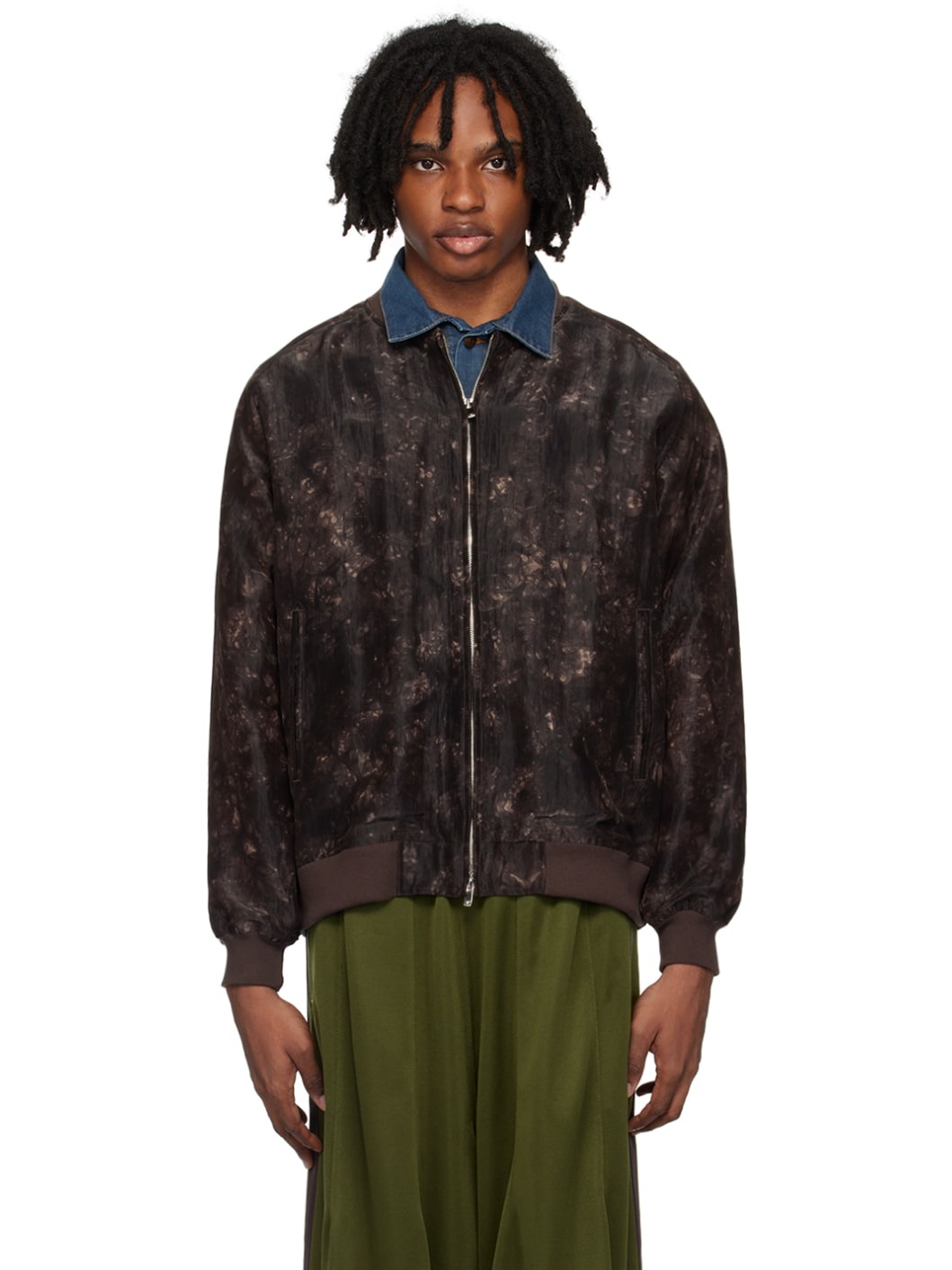 Brown B.B. Bomber Jacket - 1