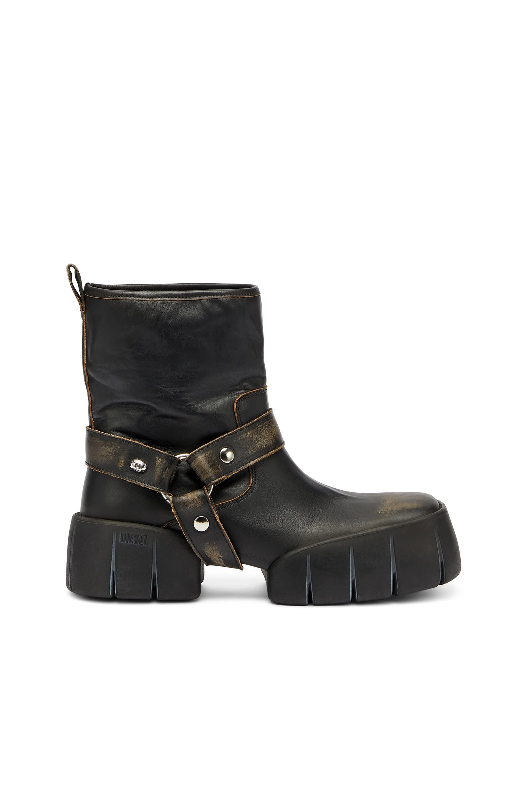 D-TEX - BIKER BOOTS IN DISTRESSED LEATHER - 1