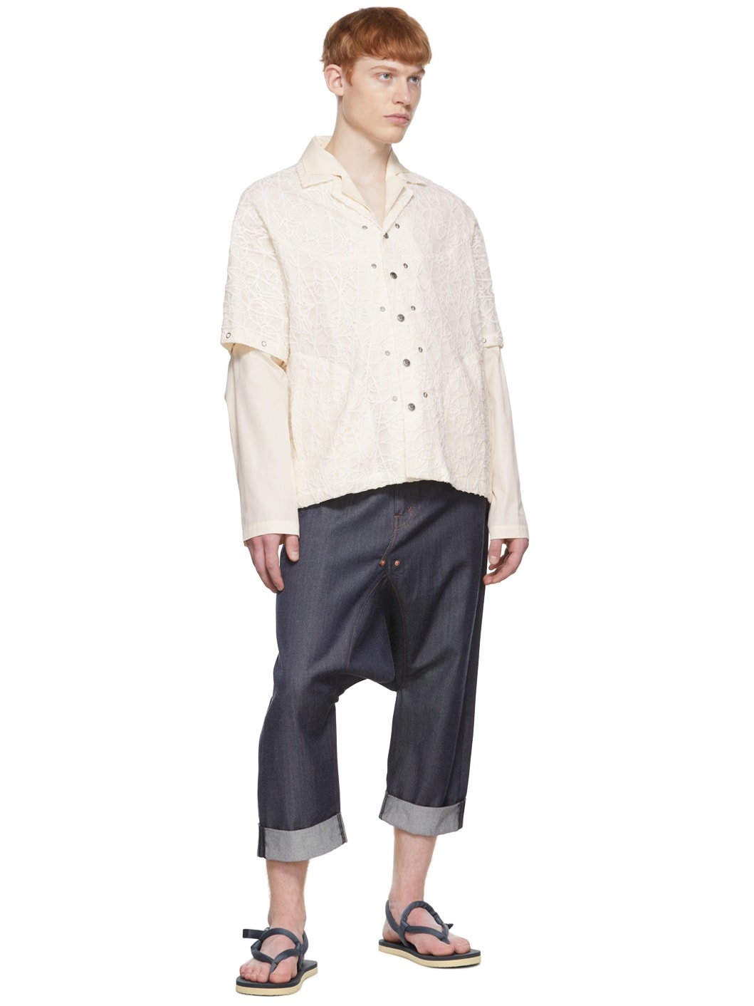 Kiko Kostadinov Torino panelled shirt | REVERSIBLE