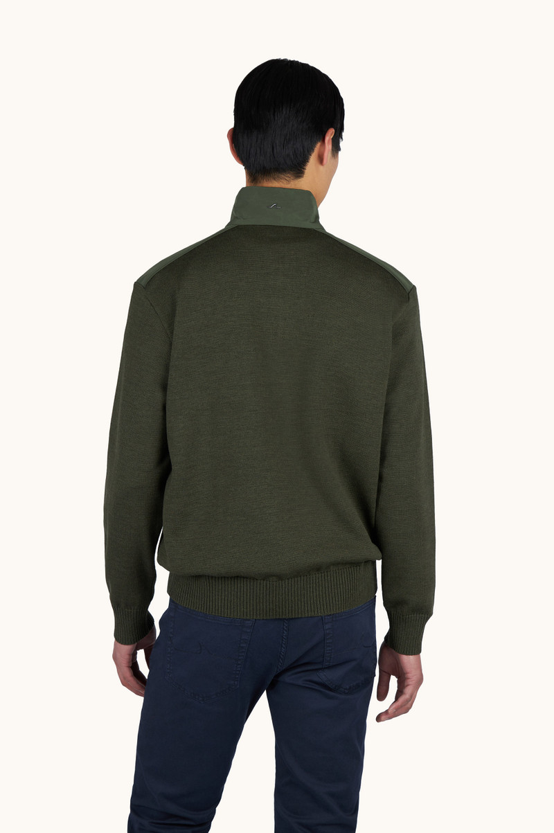 Paul & Shark HALF-ZIP SWEATER IN SOFT COOL TOUCH WOOL WITH TYPHOON® RE-4X4 STRETCH DETAILS outlook