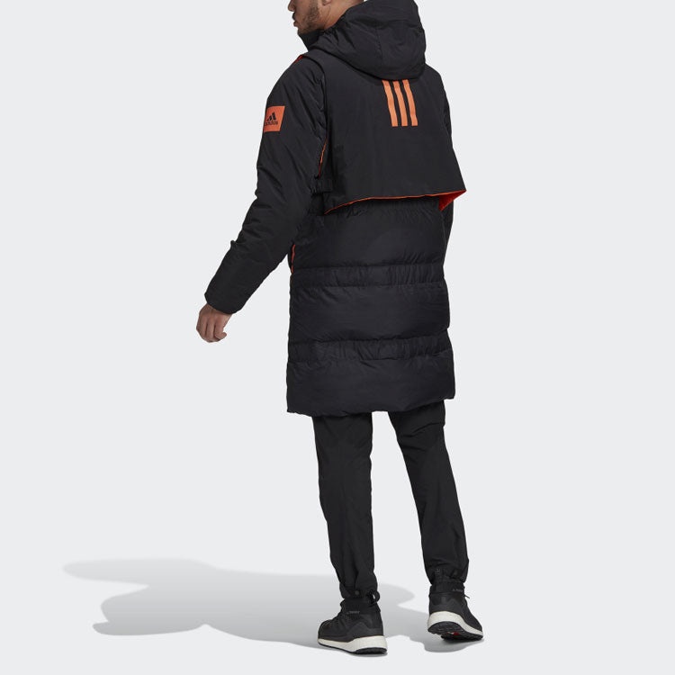 adidas Myshelter CR Stay Warm Detachable Reversible vest Sports Reflective mid-length hooded down Ja - 4