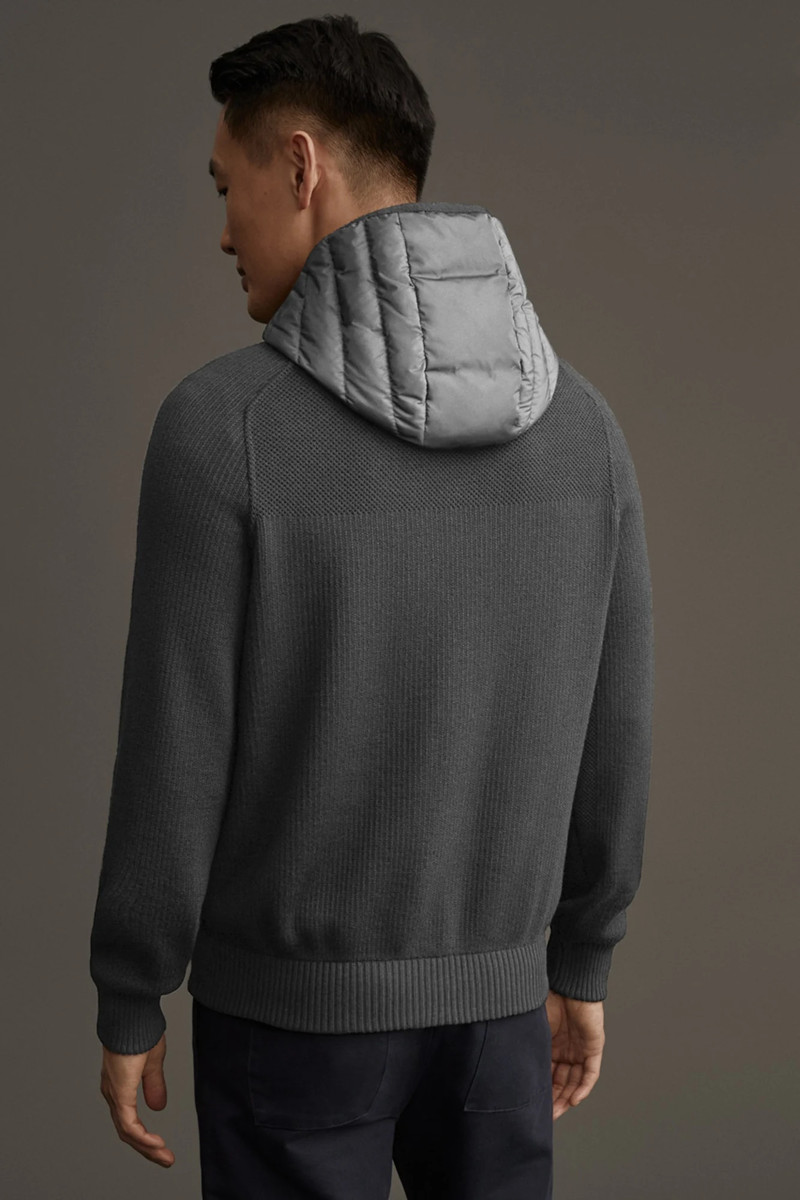 HYBRIDGE KNIT REVERSIBLE HOODY BLACK LABEL 6