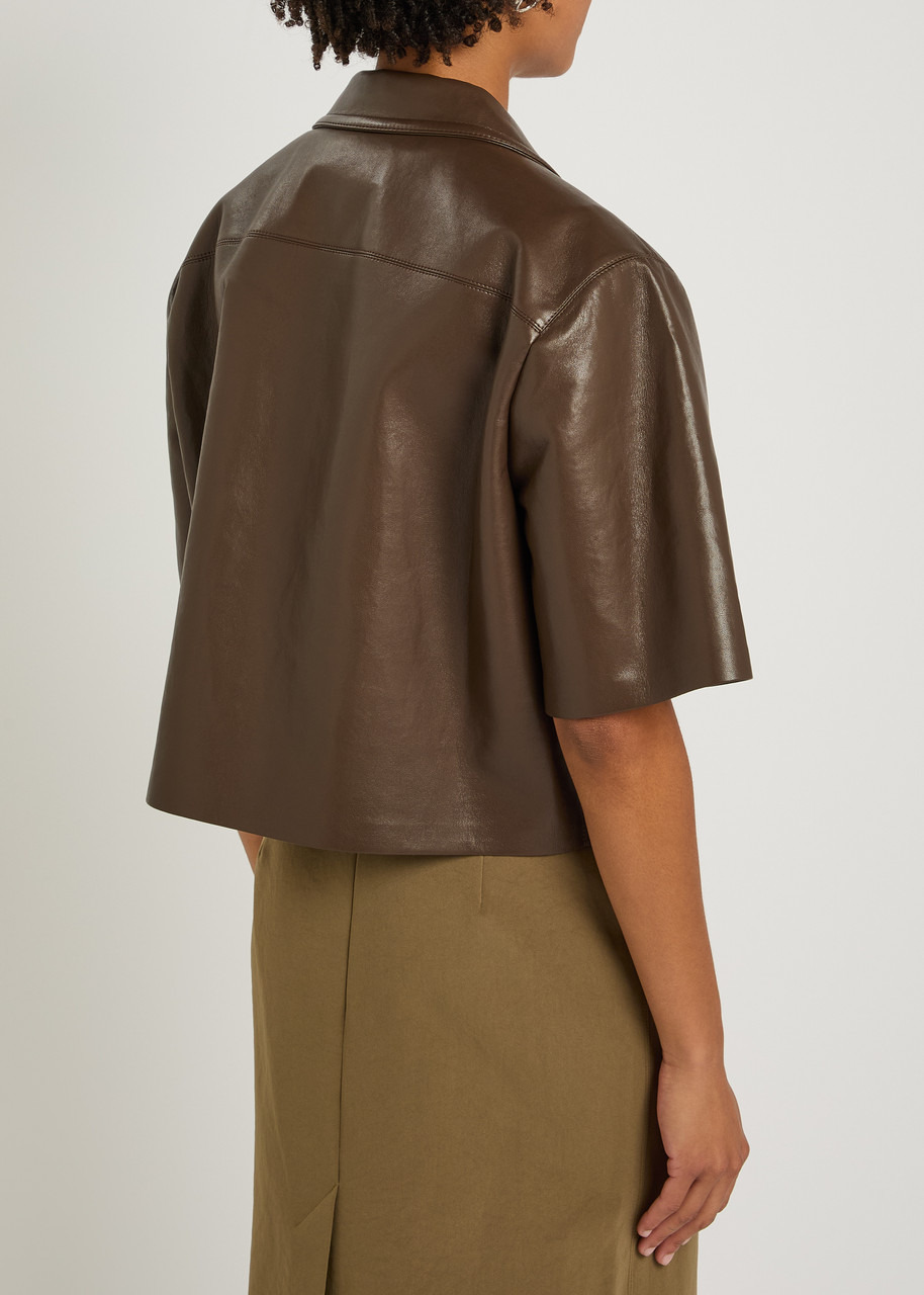 Nanushka Maisie Faux Leather Shirt - 3