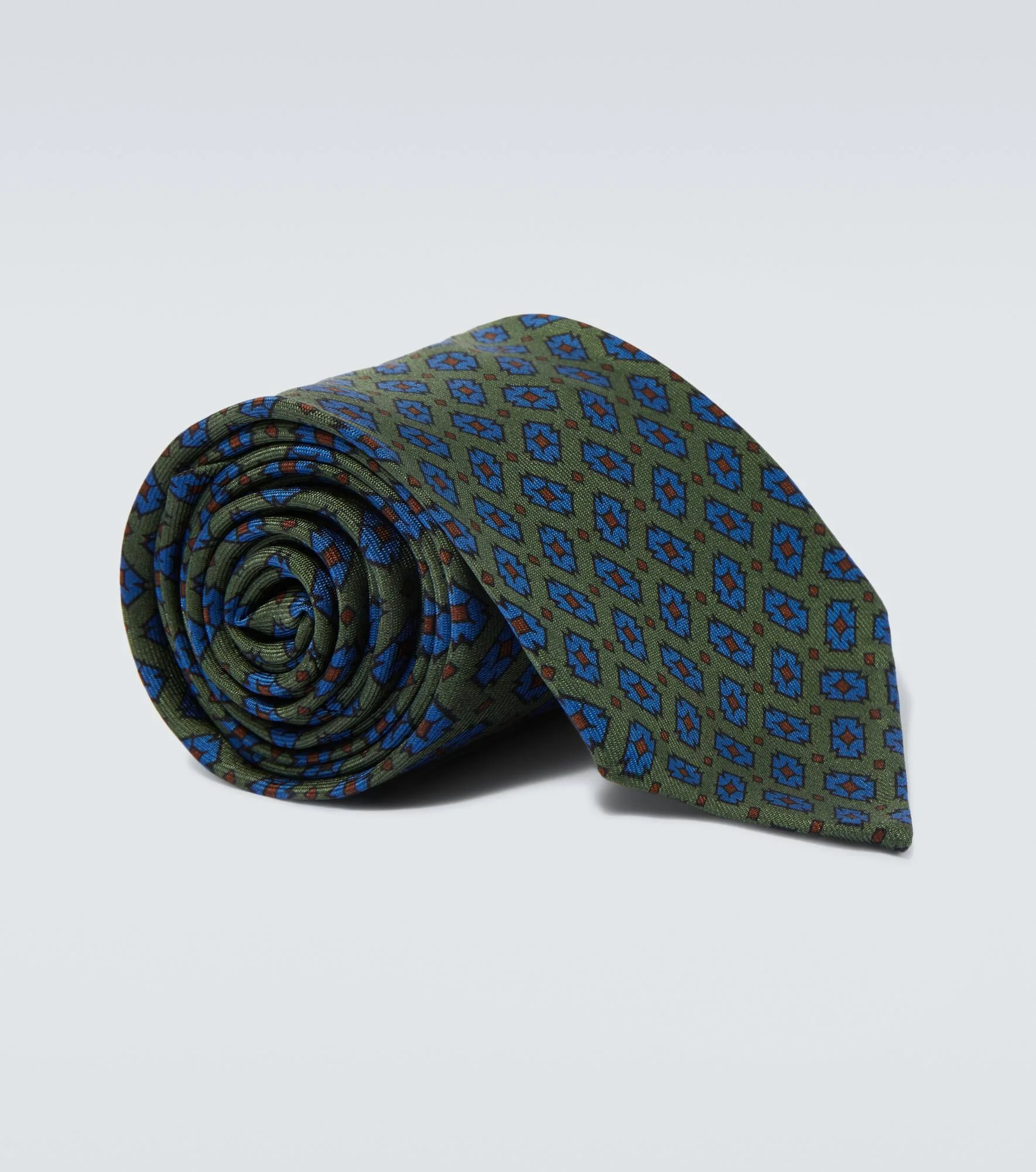 Printed silk satin tie - 1