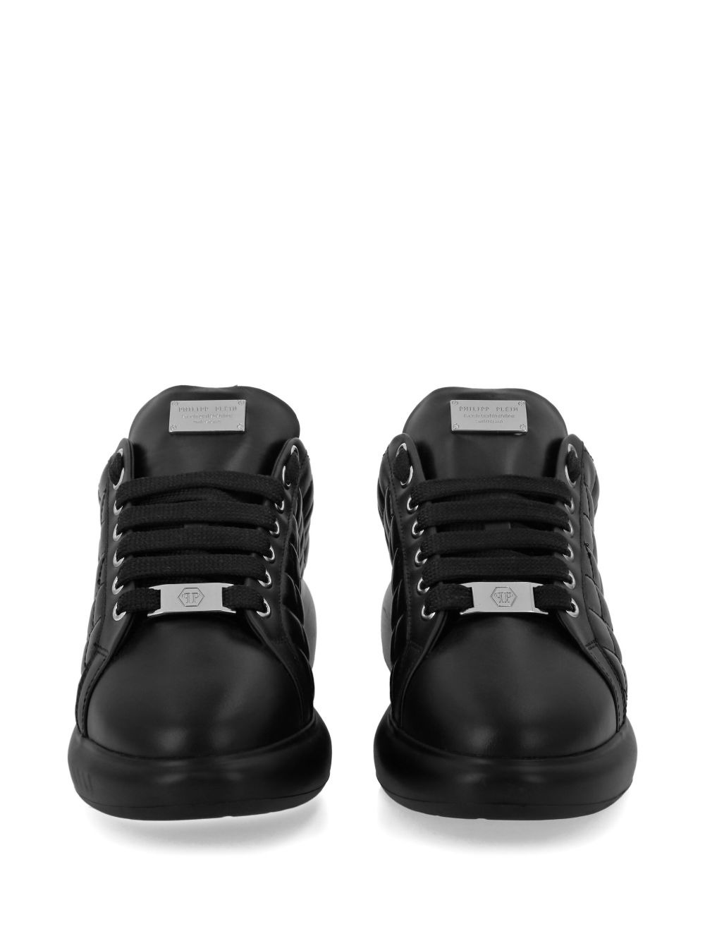 quilted leather sneakers - 3