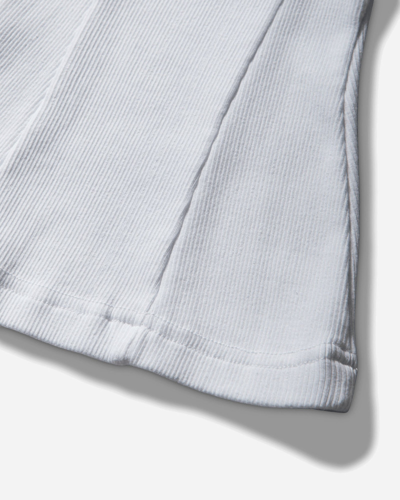 Women's Split Racerback Rib Tank Top White 3