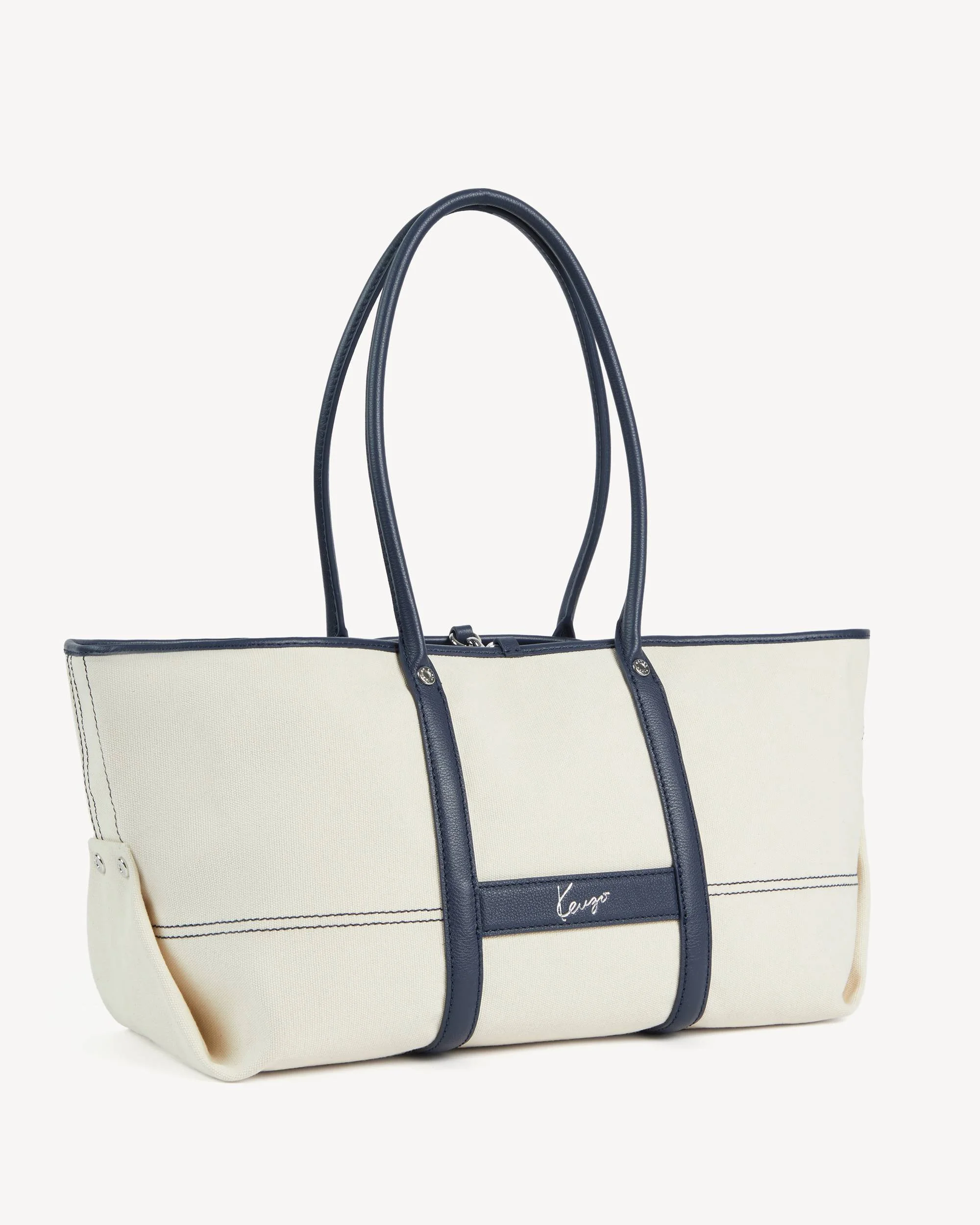 'KENZO Utility' reversible shoulder bag in canvas and leather - 1