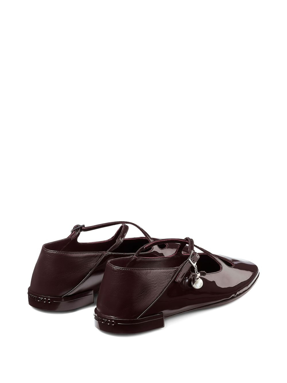 Eleri patent-leather cross-strap ballet flats - 3