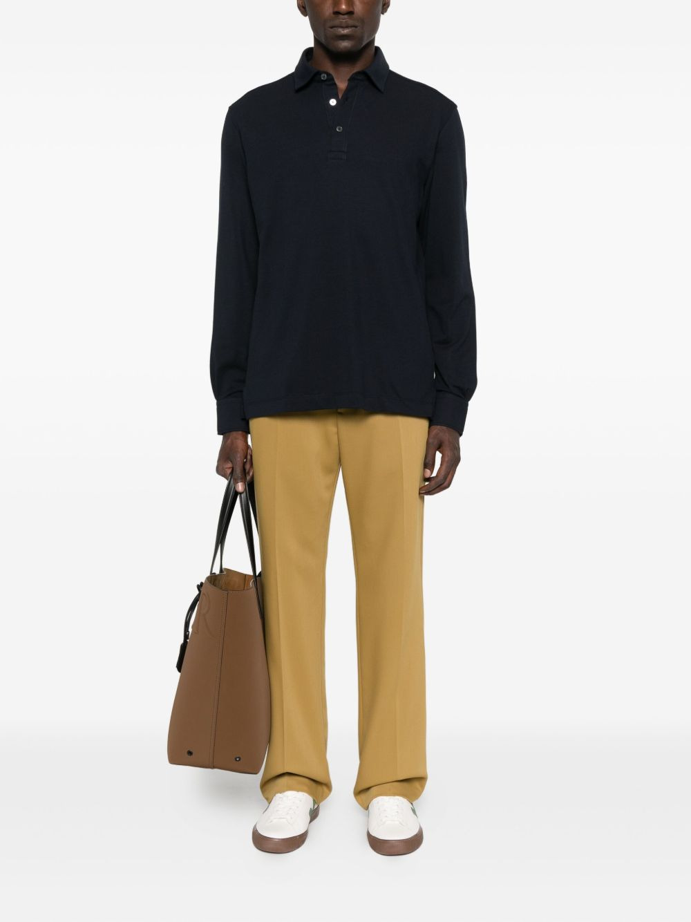 long-sleeve polo shirt - 2