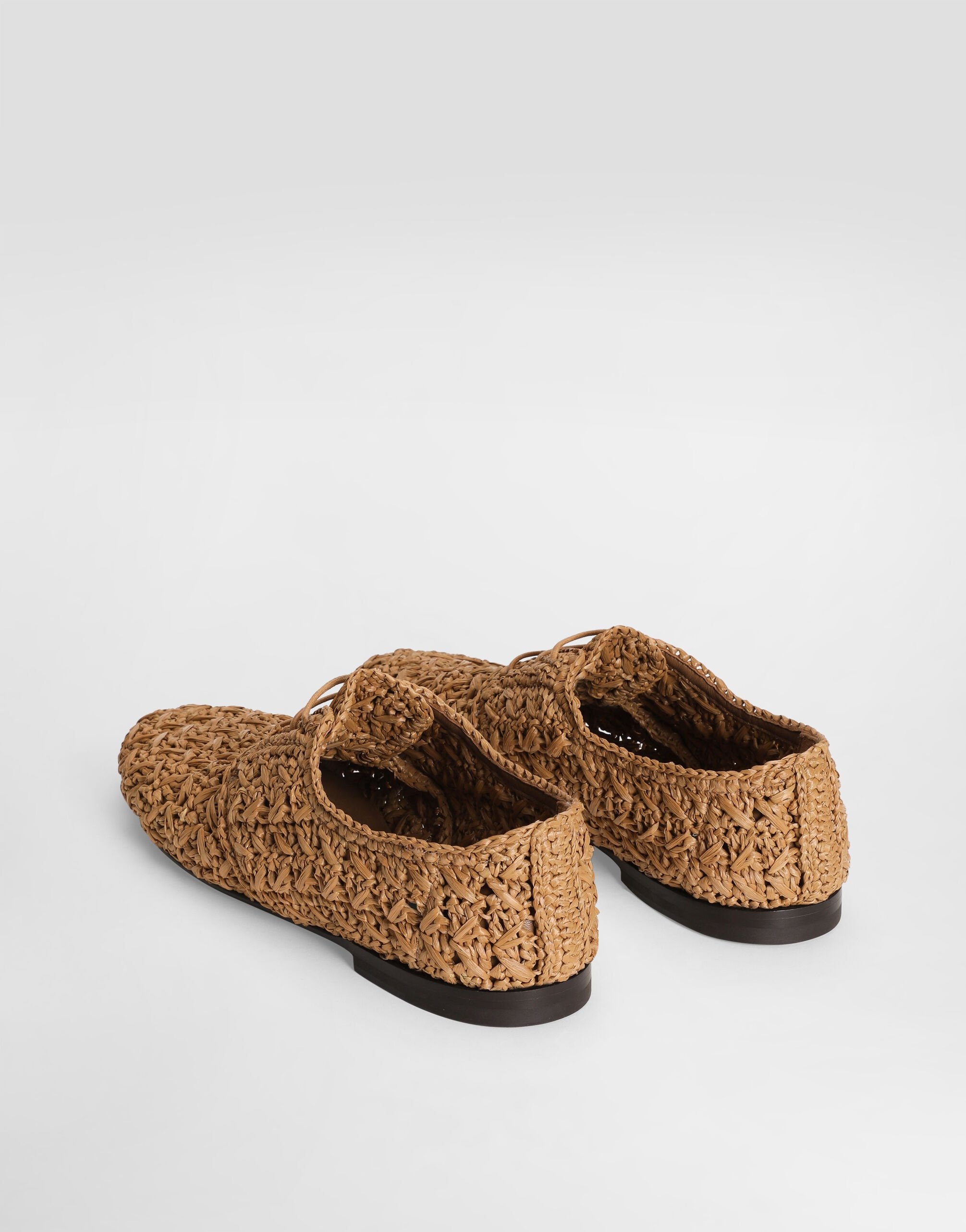 Woven raffia Derby shoes - 3
