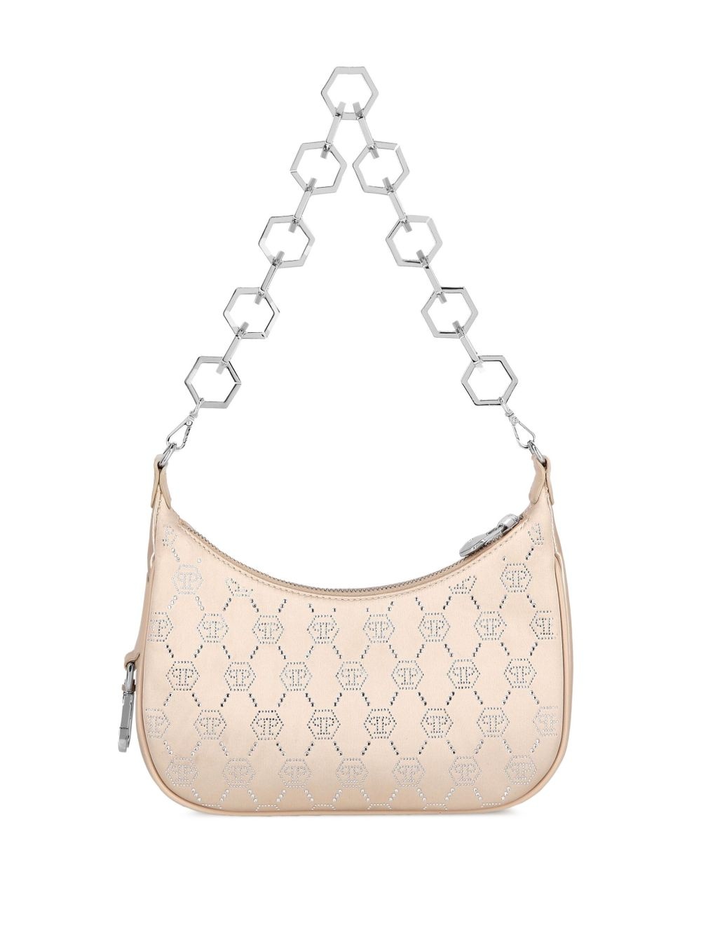 rhinestone-embellished monogram shoulder bag - 3