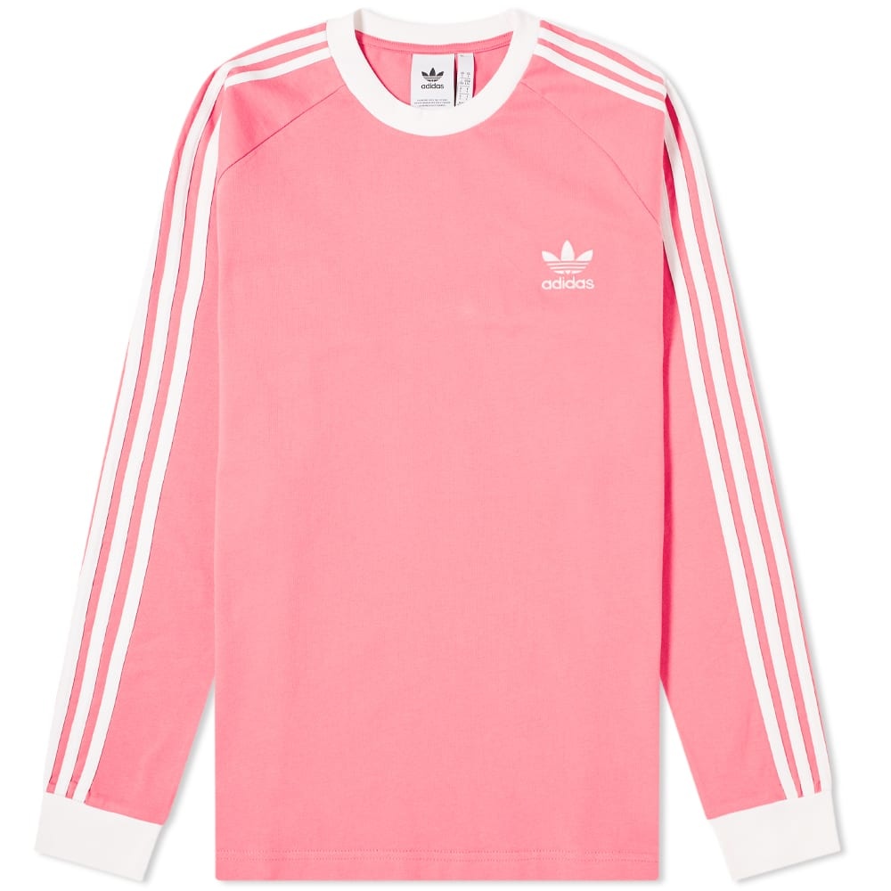 Adidas Long Sleeve 3 Stripe Tee - 1